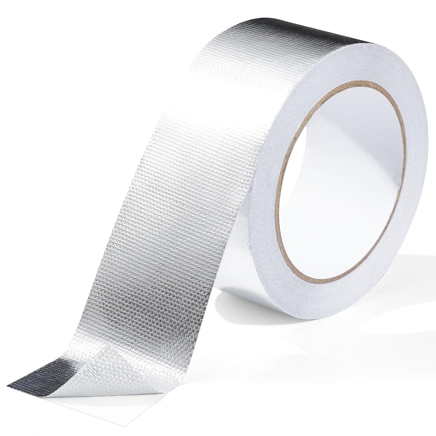 Taśma aluminiowa samoprzylepna 50 mm x 20 m, srebrna, uszczelniająca taśma hydrauliczna – izolacja termiczna z włókna szklanego – do rur i samochodów