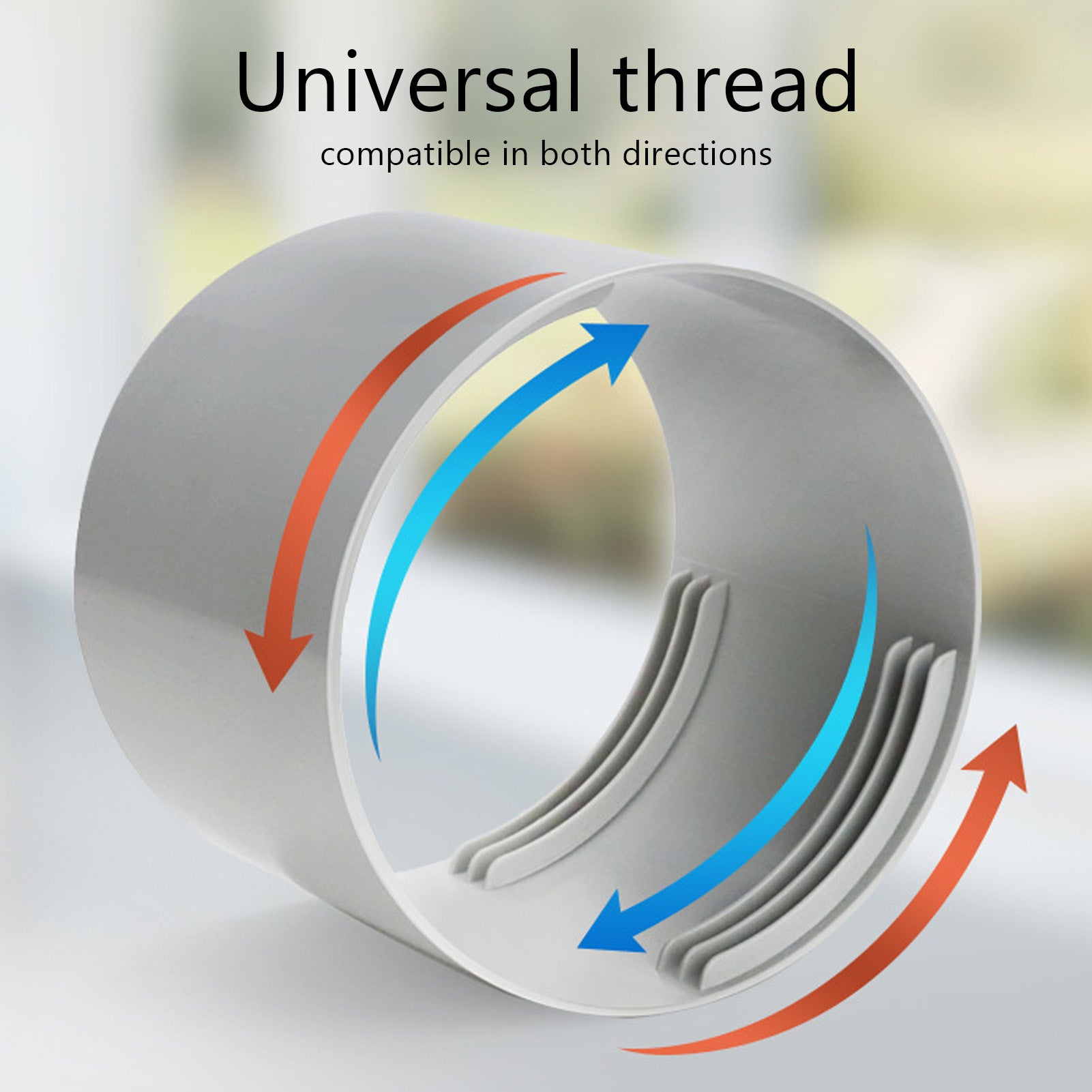 Raccord Universel Tuyau d’Évacuation Clim Portable 150mm Filetage CW CCW, Connecteur ABS - 6