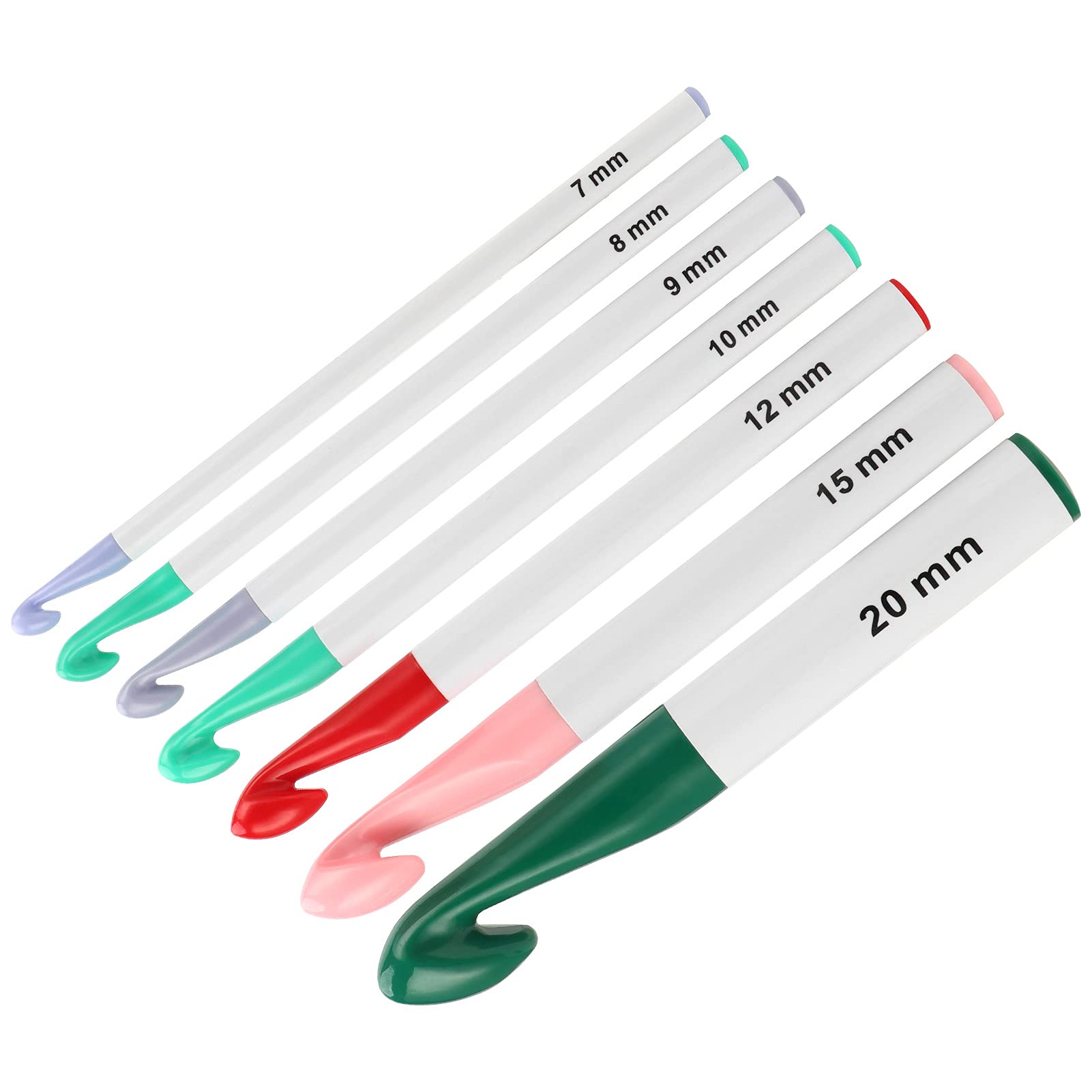 Set di pezzi per uncinetto, tubo cavo, plastica colorata, fai da