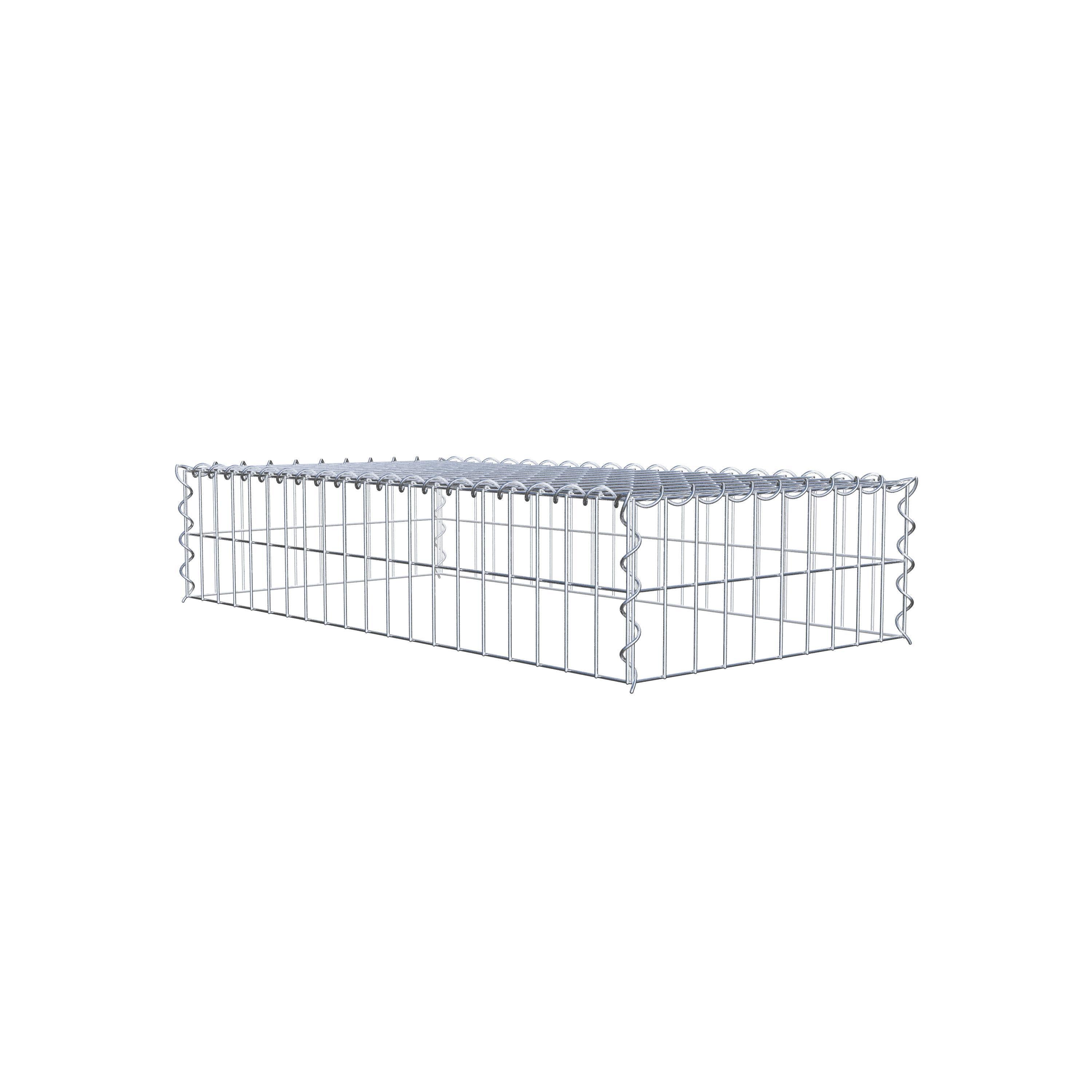 Gavión para apilar en acero galvanizado 100x20x50cm (LxAxP), malla 5 x 10cm, Espiral, sin rejilla inferior - 4