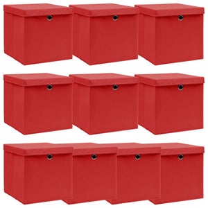 Boîte De Rangement Pliable Non Tissé 32x32x32cm Orange - Organisateur Espace Gain De Place