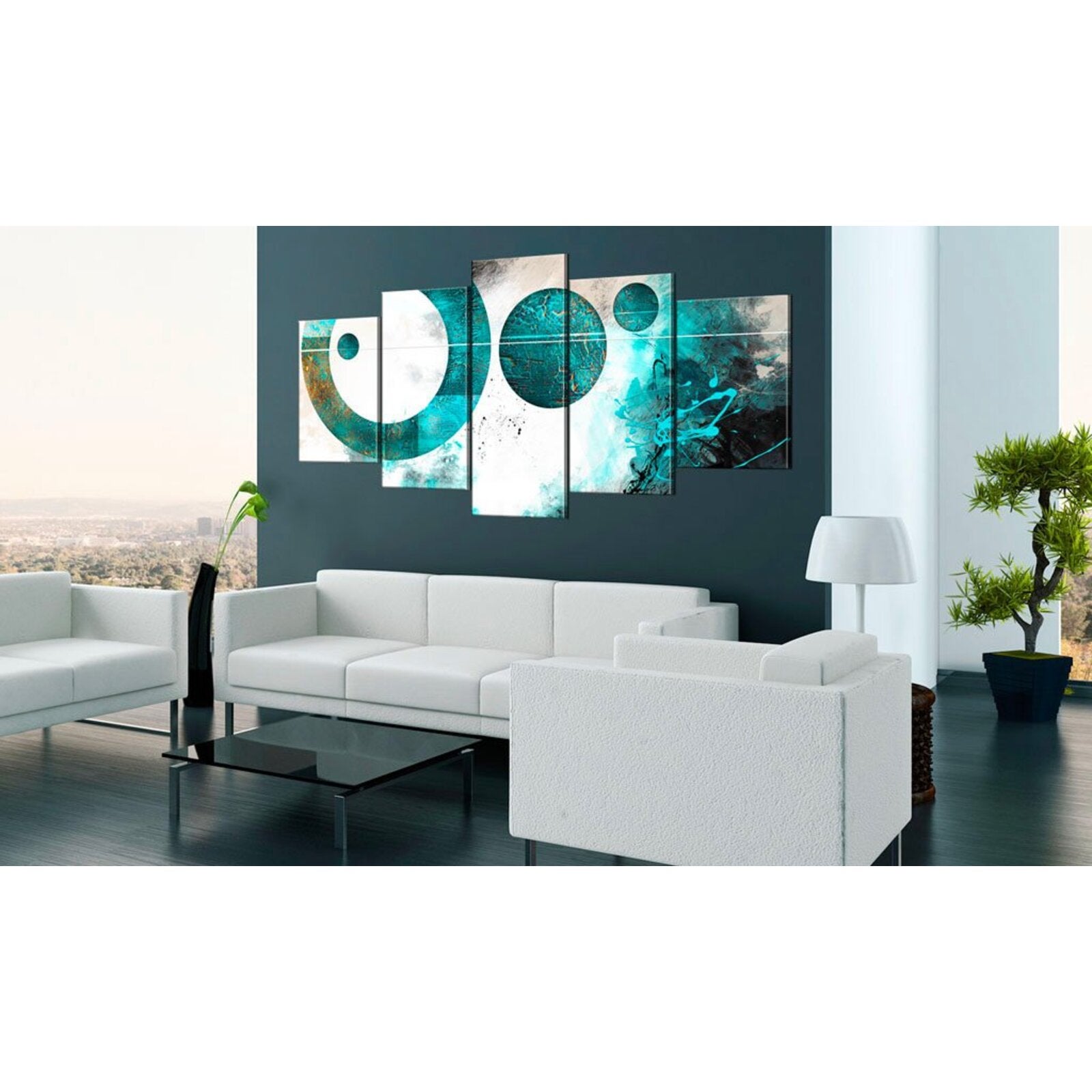 Tableau bleu découvert - 100 x 50 cm - 2