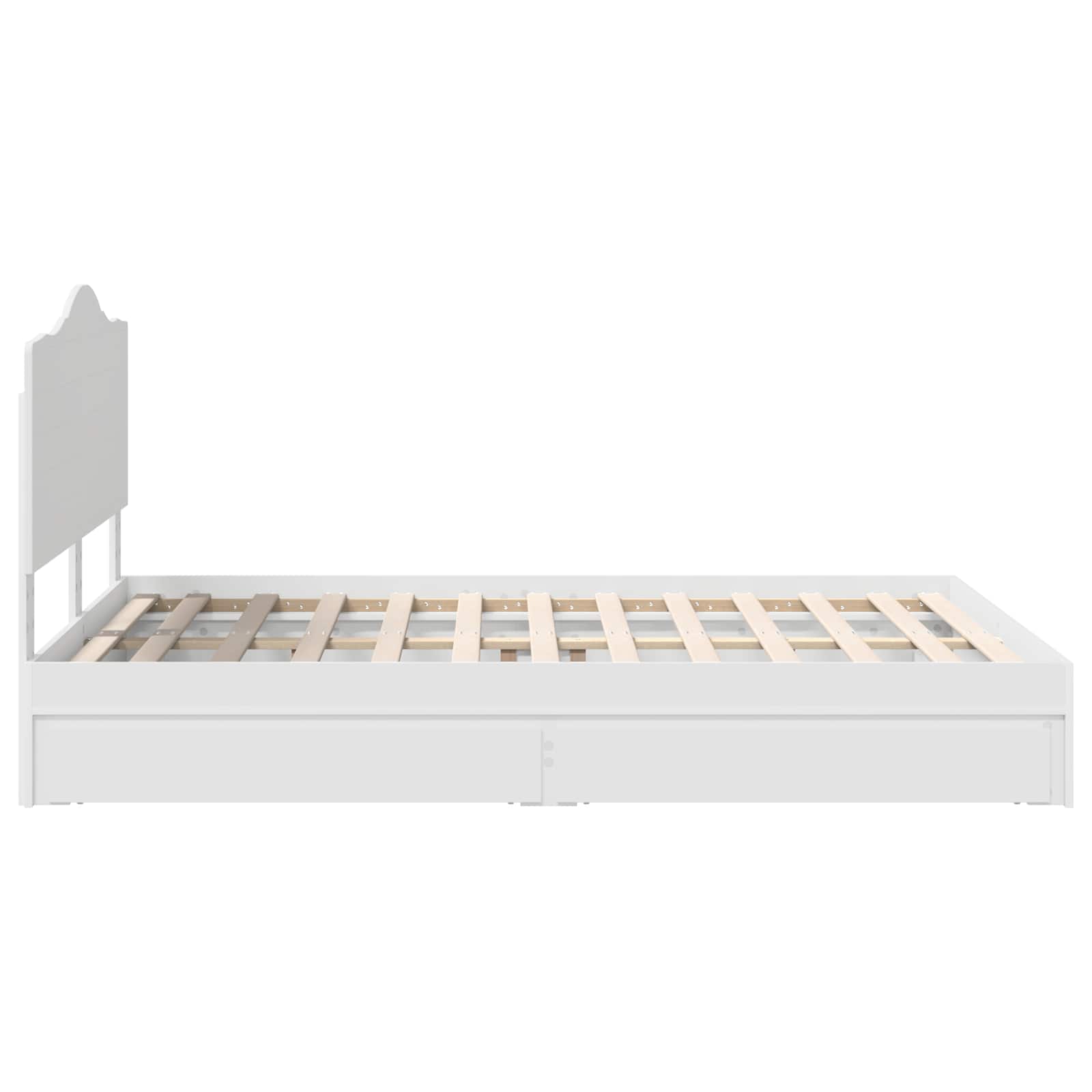 Lit de rangement réglable Blanc 140 x 200 cm panneau de bois - 9