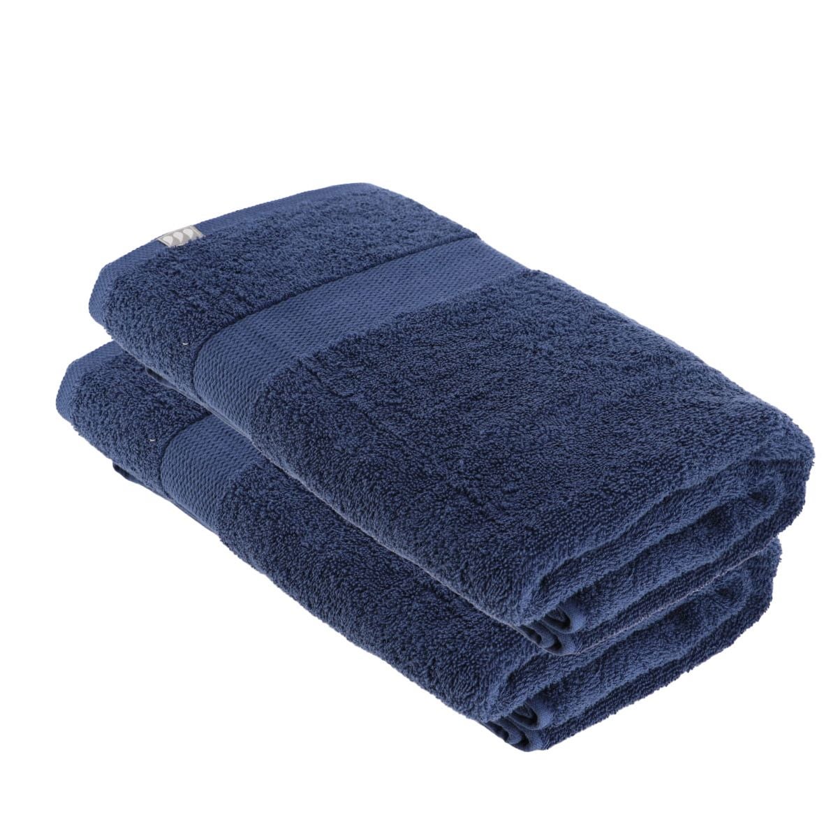 Lot De 2 Serviettes De Bain Luxe 100% Coton Égyptien - 100x150 Cm - 800 G/m² - Couleur Crème