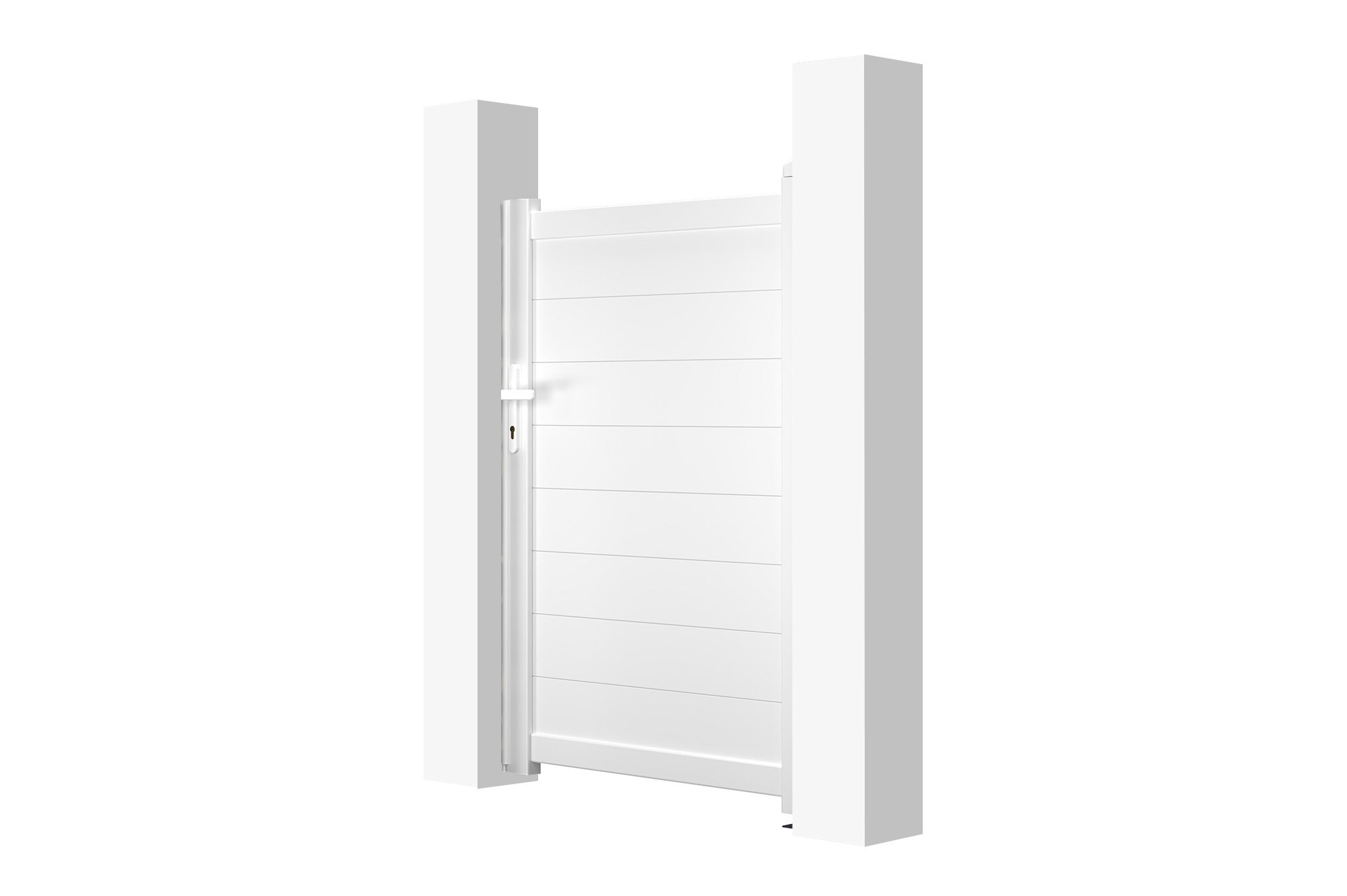 Portillon 1m EIGER H.140cm aluminium blanc - 5