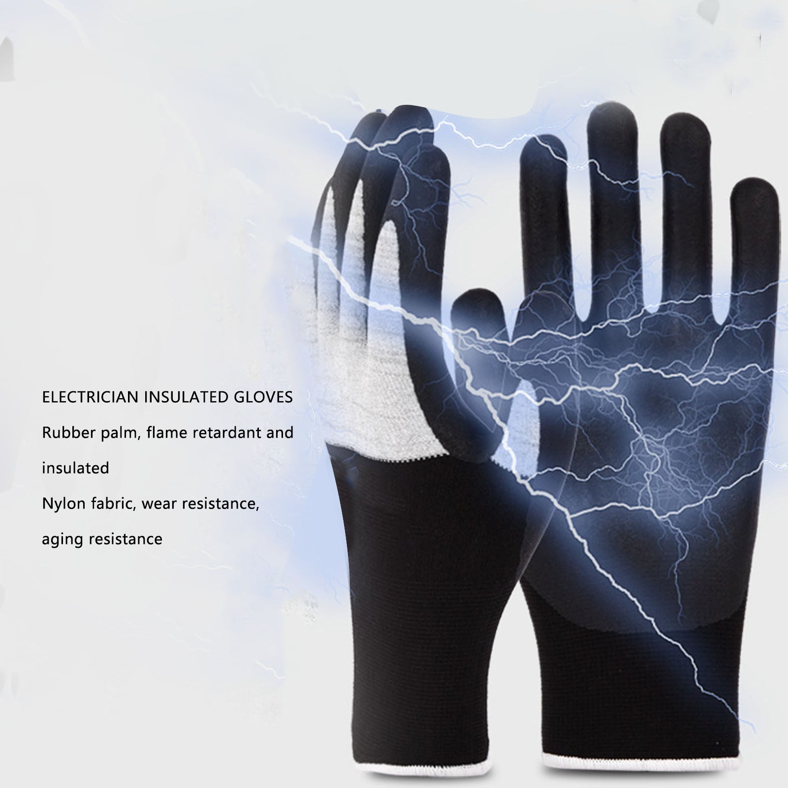 Gants isolants électriques 220-400V Nylon Caoutchouc Antidérapants Flexibles Pour Électricien Installation Maintenance – ComfortXL - 2