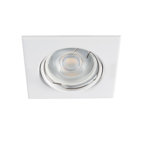 Oprawa sufitowa wpuszczana oczko Alor biały matowy 1xGX5.3 / GU10x10W kwadratowa ruchoma IP20 wym: 2,4 x 8,3 x 8,3 cm metal Kanlux