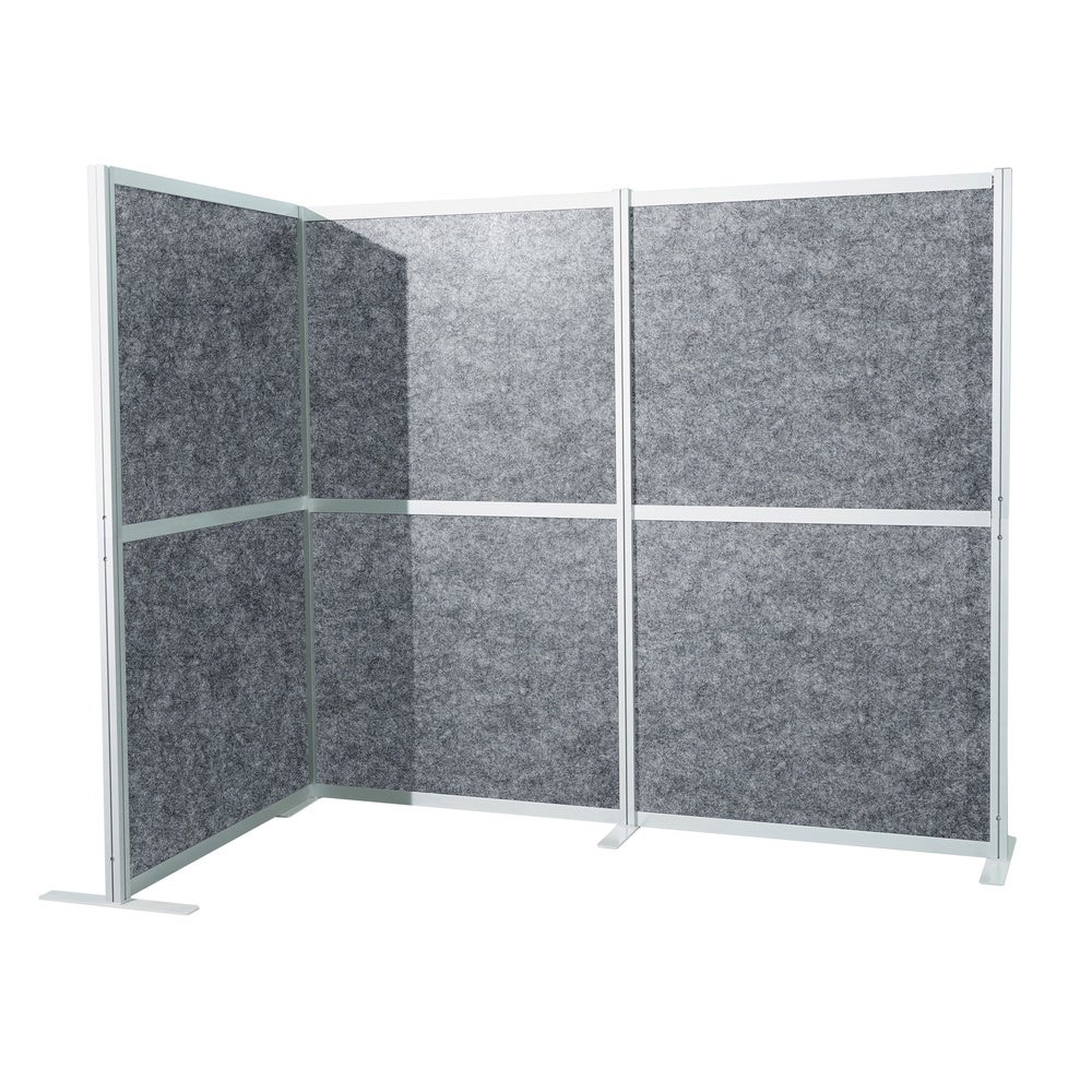 Ścianka akustyczna / ścianka działowa FLEXMIUT MODUL L 167x192 PET szara hjh OFFICE