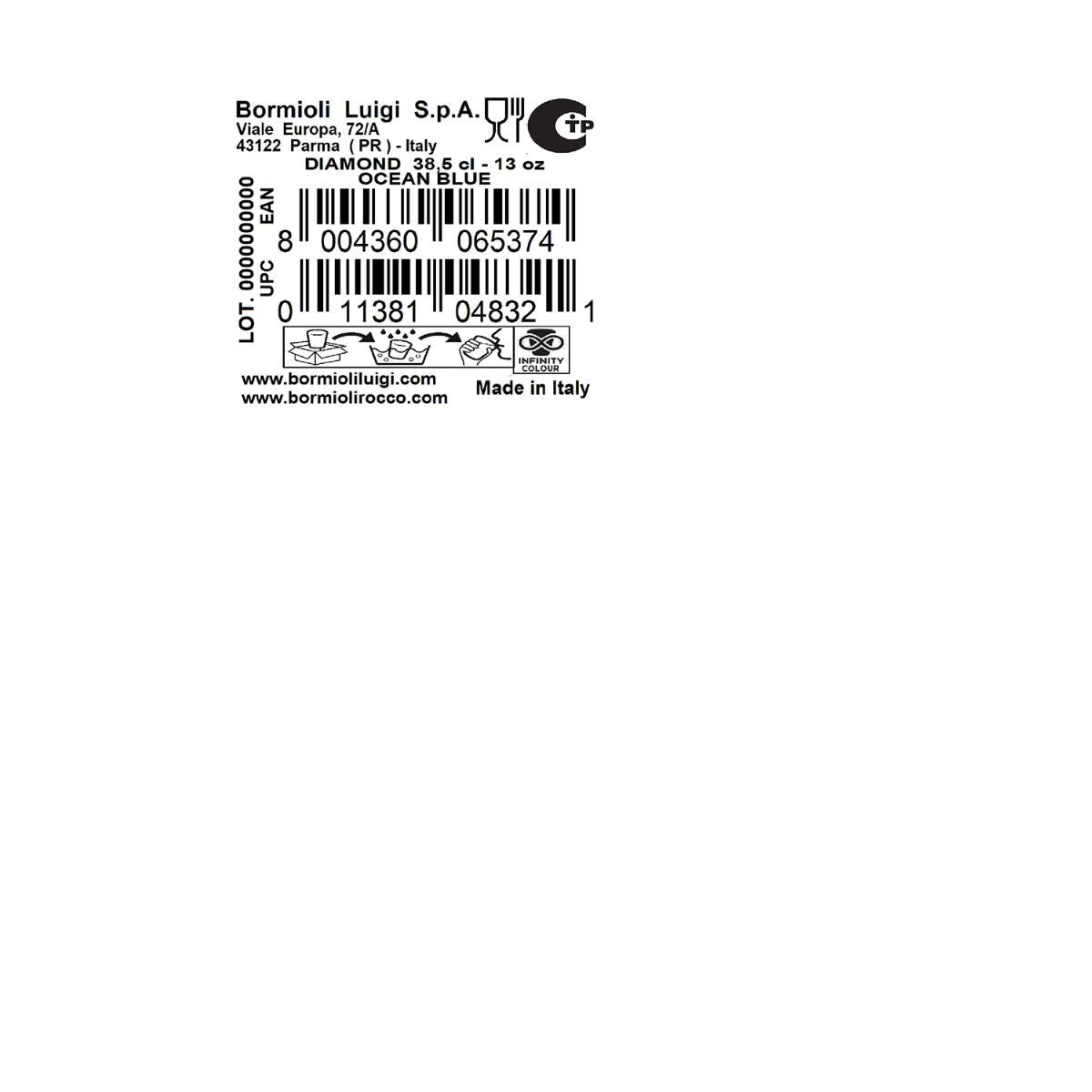 Bormioli Rocco - Tazza di vetro, blu, 390 ml, 1 unità (confezione da 1) - 3