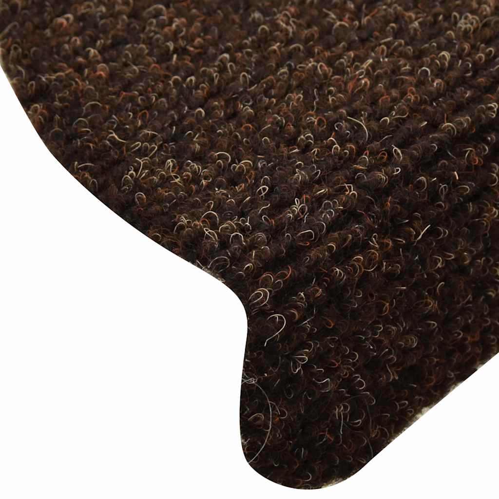 Tapis d'escalier autocollant 30 pcs | Paillasson d'escalier | Tapis de marche marron 65x21x4 cm CFW382773 - 6