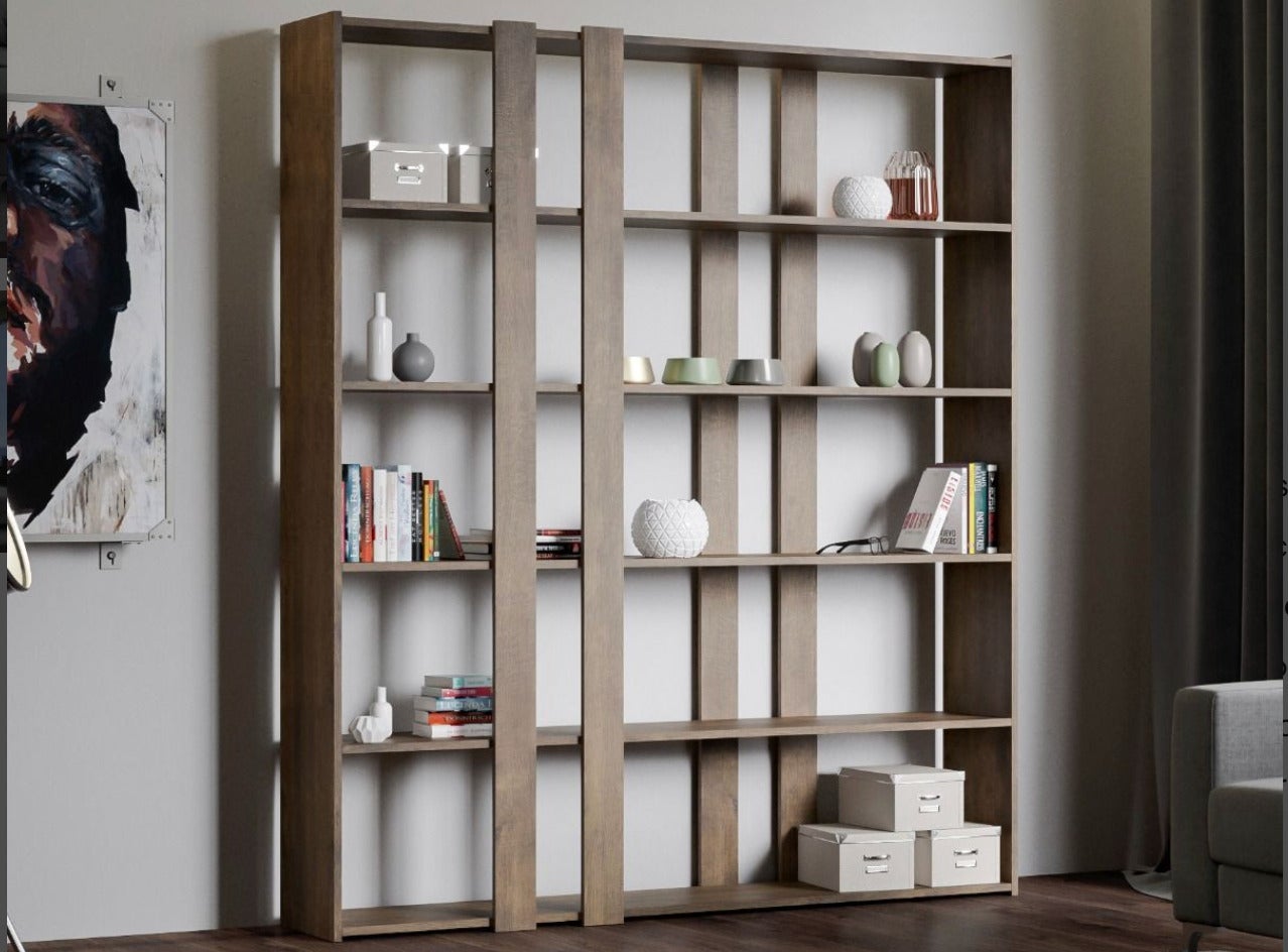 Bibliothèque ouverte Kato Small A en noyer - 5