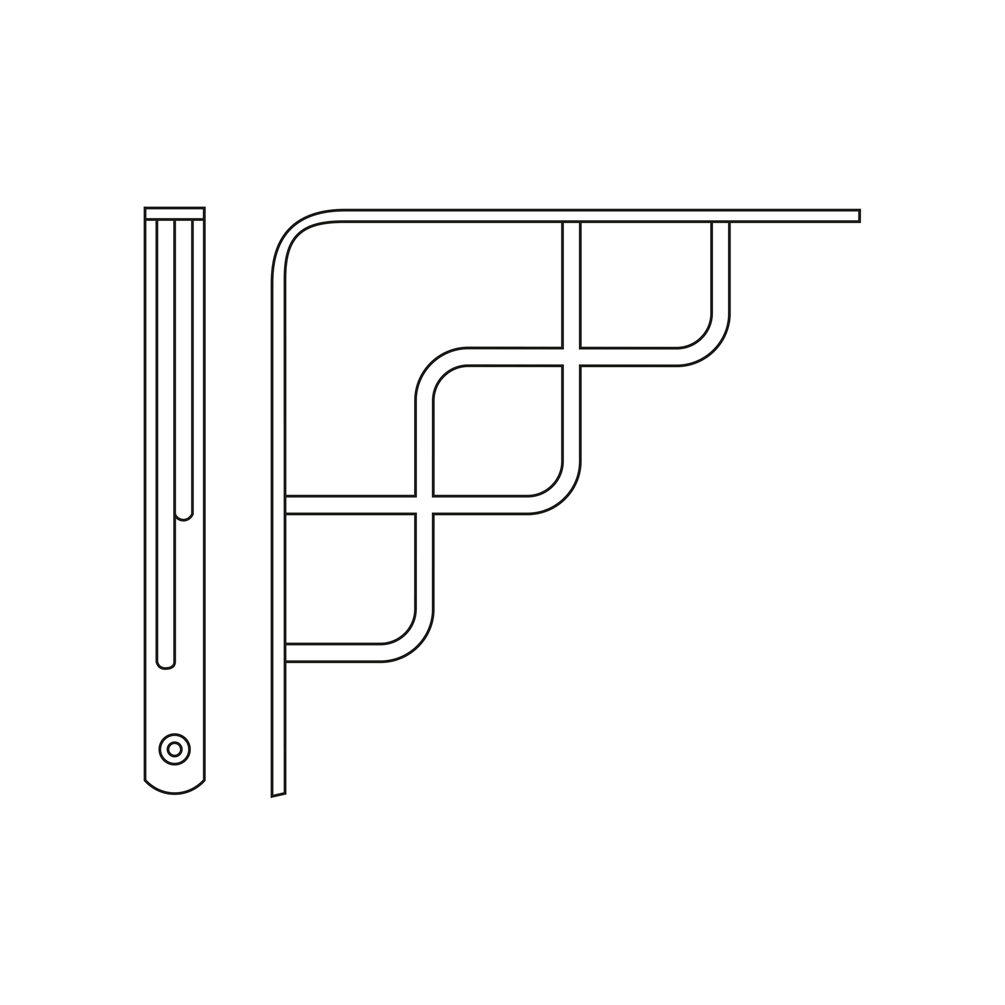 REI | Suporte de Prateleira 1462 | 199 mm | 20x199x199 mm | Aço Forjado Cinza | 30 kg - 2