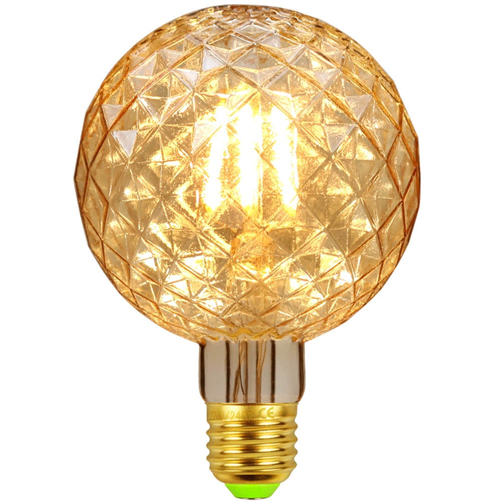 Żarówki dekoracyjne G95, żarówki E26 4W LED Filament, odpowiednik 40W, trzonek E26, szkło przezroczyste, ciepła biel 2700K, żarówka LED G95 Edison