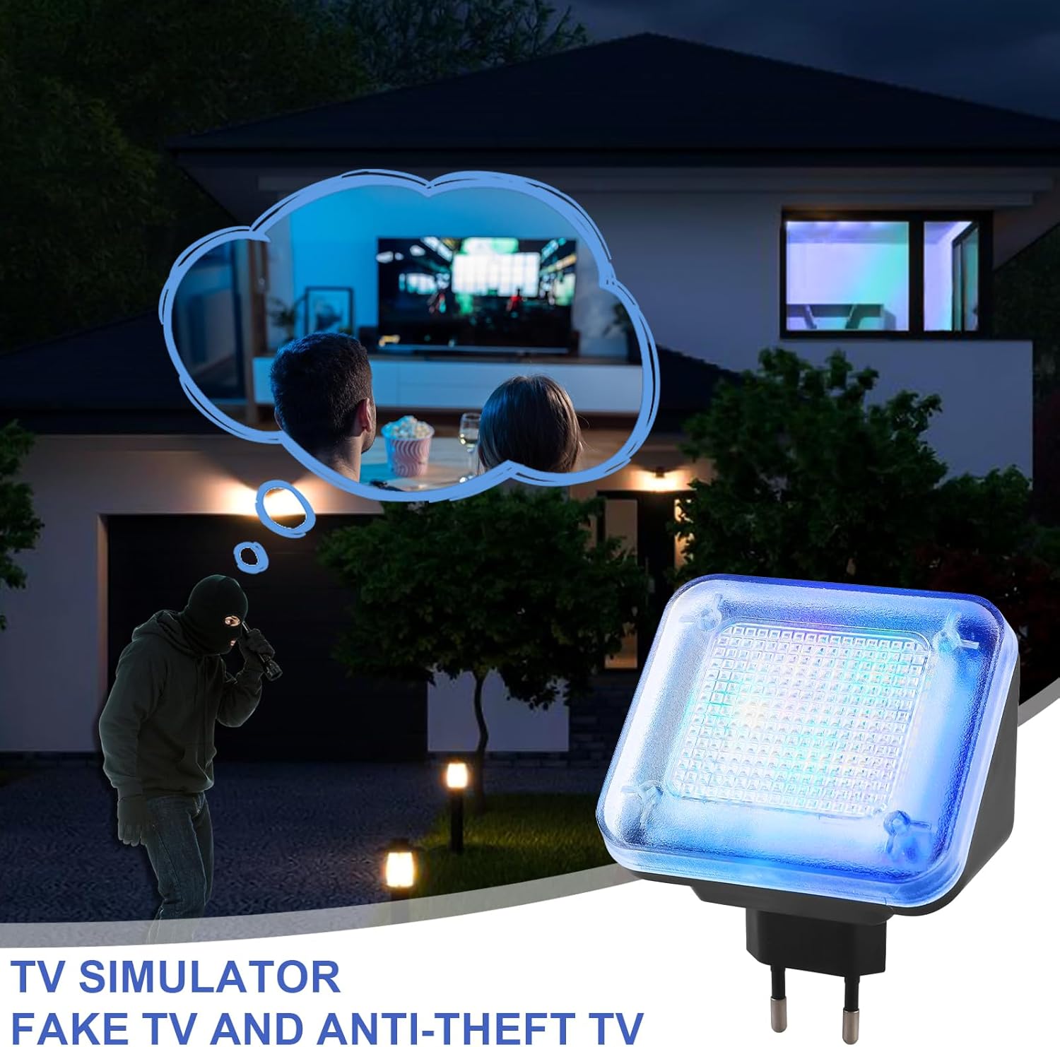Simulateur de télévision LED avec 24 LED et 3 programmes au choix, protection antivol, imitation de télévision grâce à la simulation de lumière p - 4