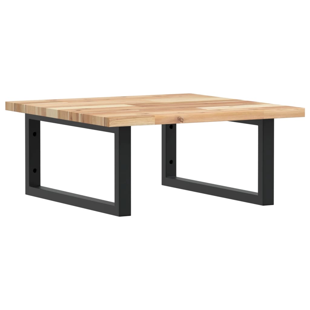 Maison Exclusive - Ripiano a Parete per Lavabo in Acciaio e Massello di Acacia - 2