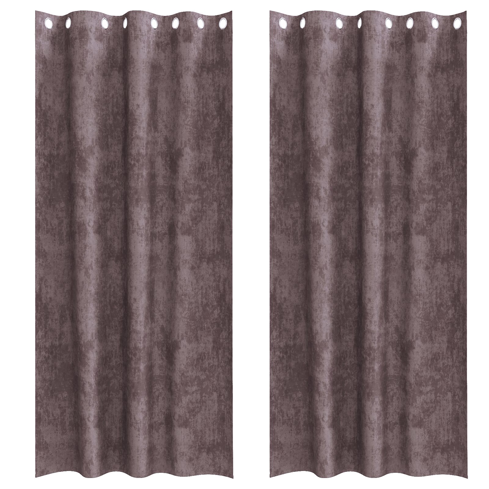 Cortinas De Gasa Con Ojales 2 Uds Marrón 140x260 Cm | Leroy Merlin