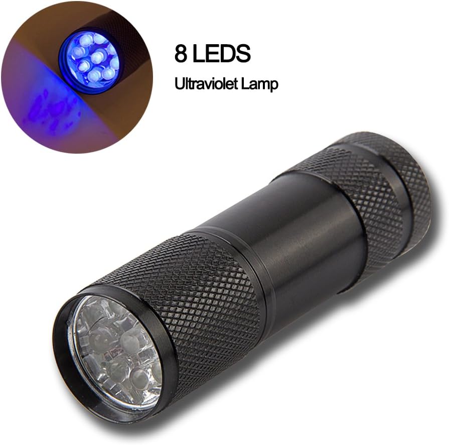 Mini Lampe UV LED de Poche 395nm - Idéale pour Détection de Taches d'Urine, Vêtements, Moquettes et Tapis - 2