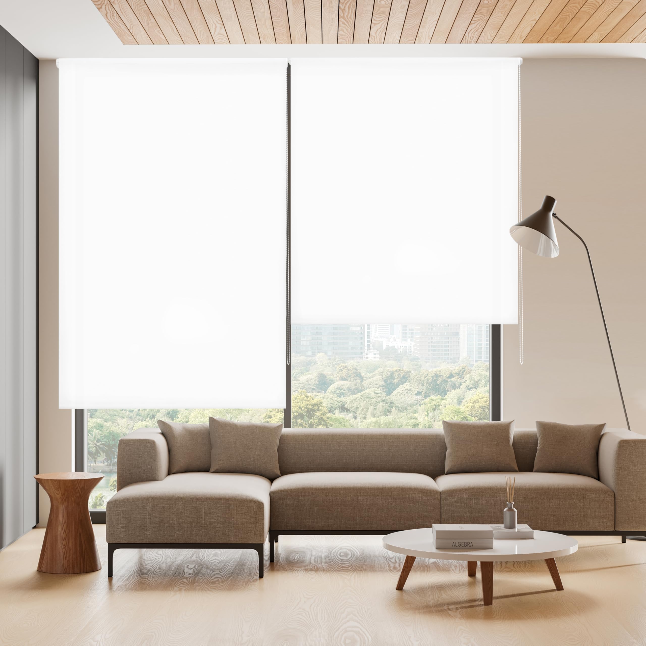 Blindecor ara | tenda a rullo traslucida tinta unita - bianco, 80 x 175 cm (larghezza x altezza) | dimensioni del tessuto 77 x 170 cm | tenda per inte