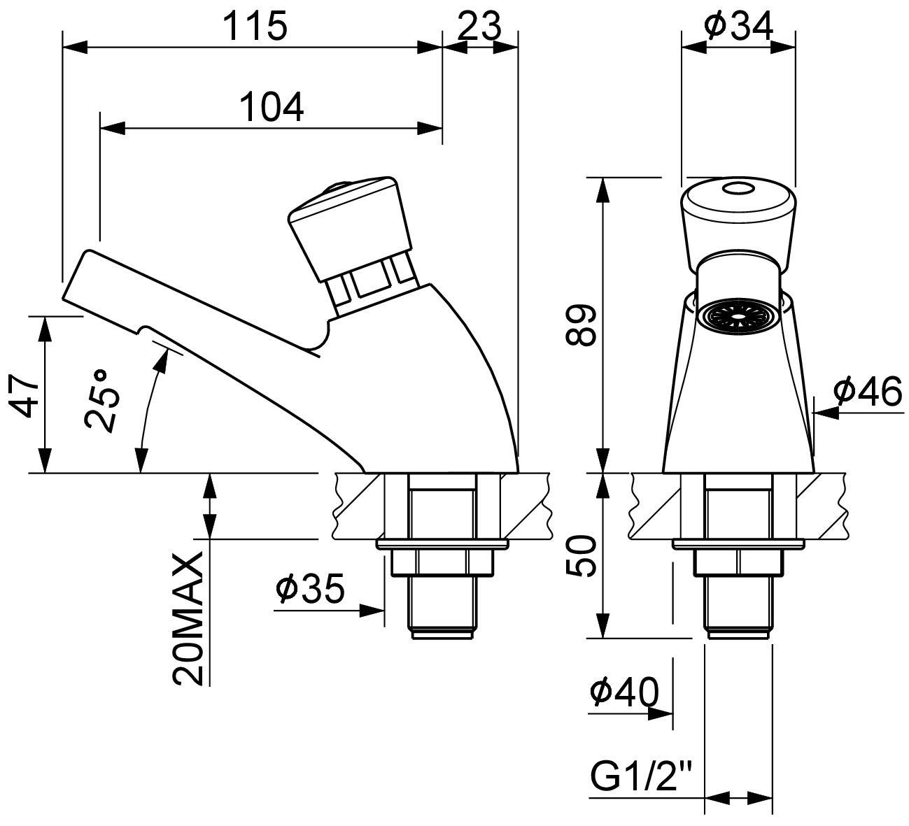 Rubinetto In Ottone Cromato 1/2" | Polsinelli - Foto 3