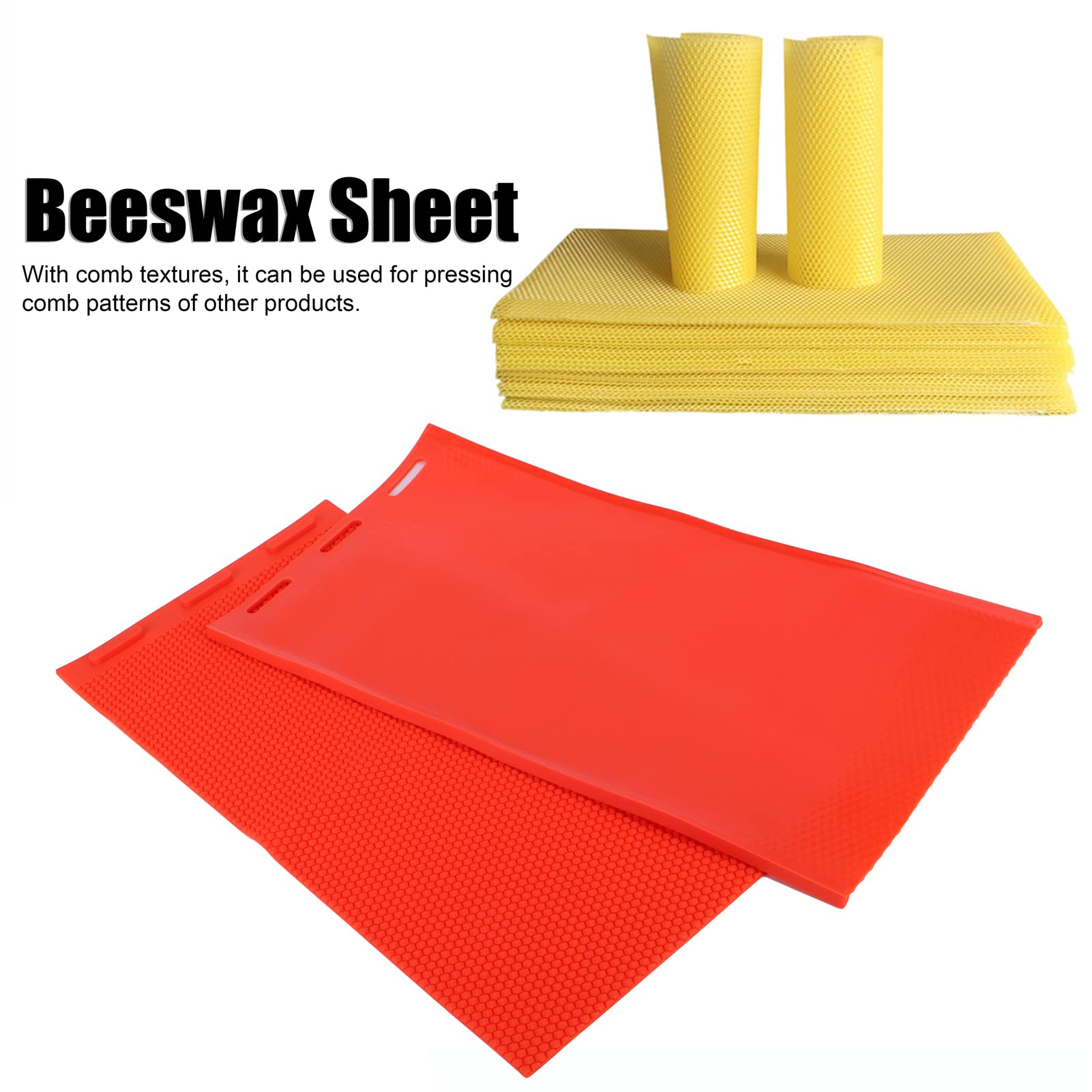Moule Presse Cire D'Abeille 2 Pièces – Caoutchouc Souple 43x23 Cm – Kit Ruche & Bougies Artisanales