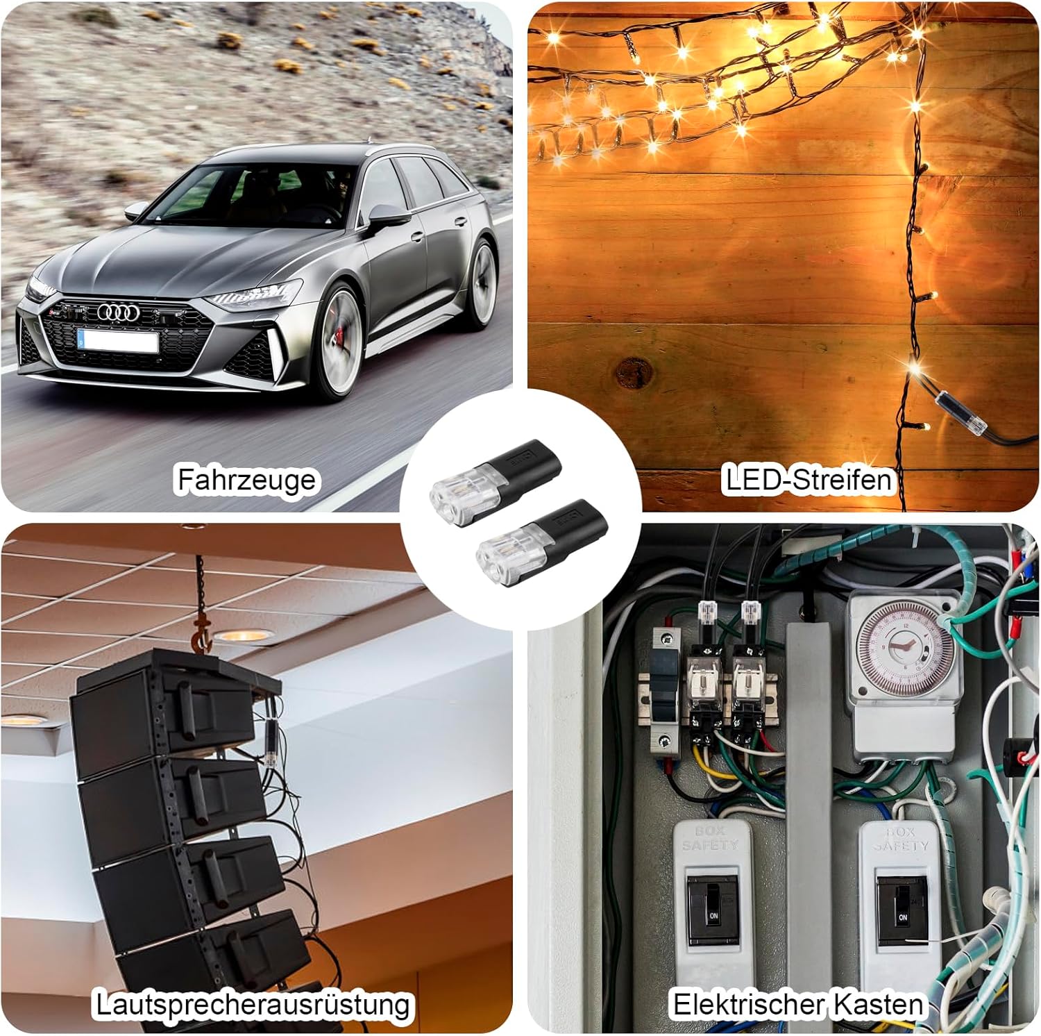 Lot de 12 connecteurs de voiture à 2 broches Connecteurs étanches pratiques et rapides-Connecteur de câble à 2 broches - 2