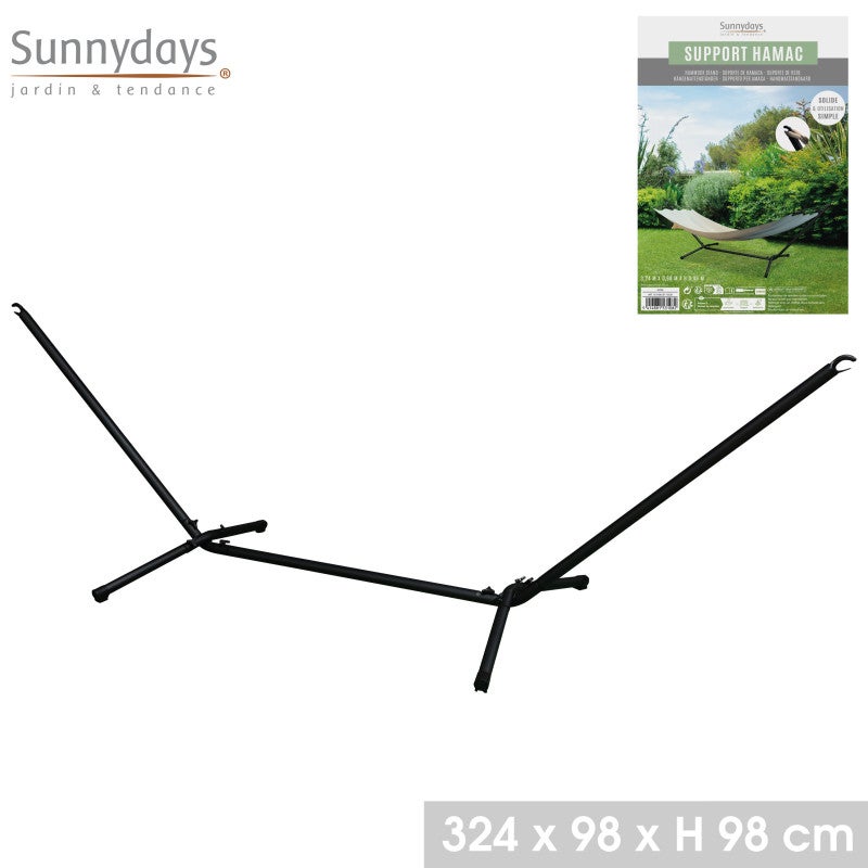 Support Hamac En Metal Anthracite 324x98xh98cm - 4