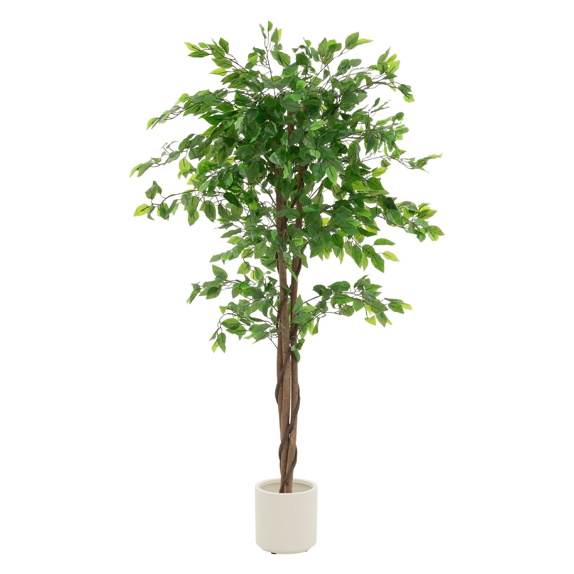 ML-Design sztuczna roślina ficus 150 cm duża jak żywa roślina doniczkowa realistyczny pień dekoracyjna roślina do biura balkonu łatwa w pielęgnacji