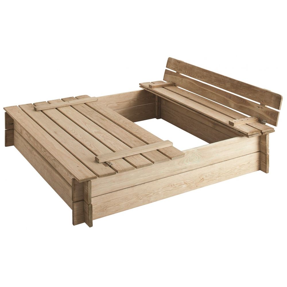 Bac À Sable Carré Avec Bancs Intégrés - 8