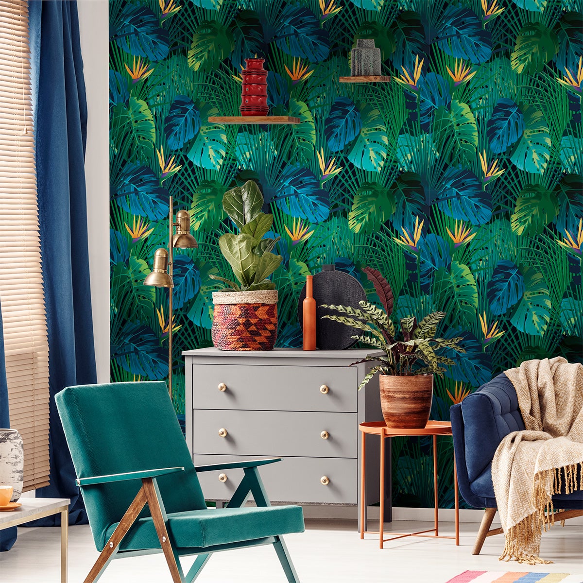Adesivo arazzo tropicale Ancud - Sticker adesivo - adesivi murali - 60x60cm - 5