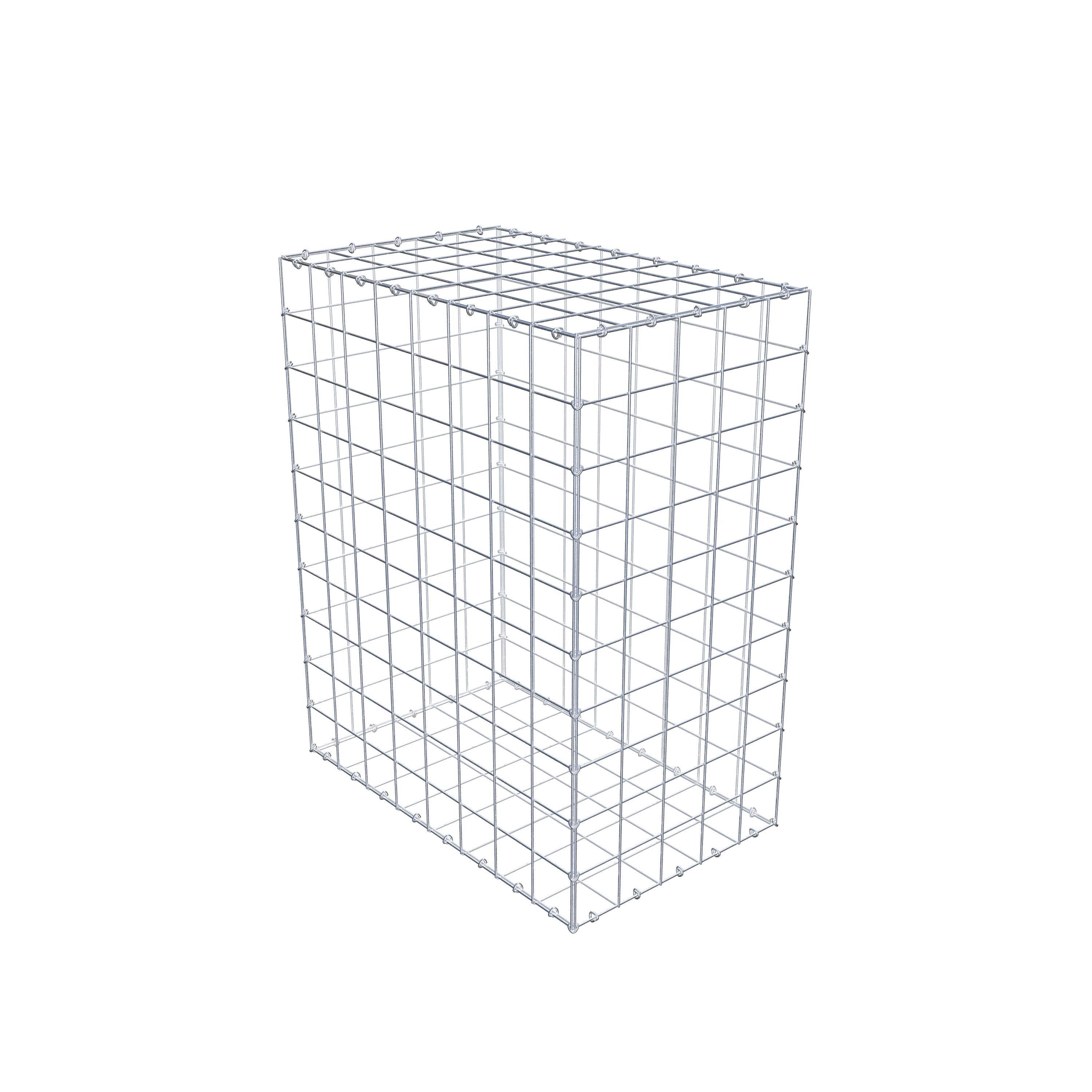 Gavión de acero galvanizado 100x80x50cm (LxAxP), malla 10 x 10cm, Anillo en C, jaula metálica para muro o jardín - 6
