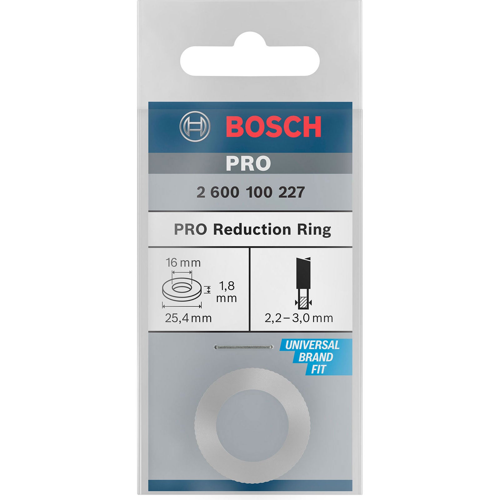 Bosch pierścień redukcyjny do tarczy pilarskiej PRO 25,4 x 1,8 x 16 mm - 2600100227 - 3