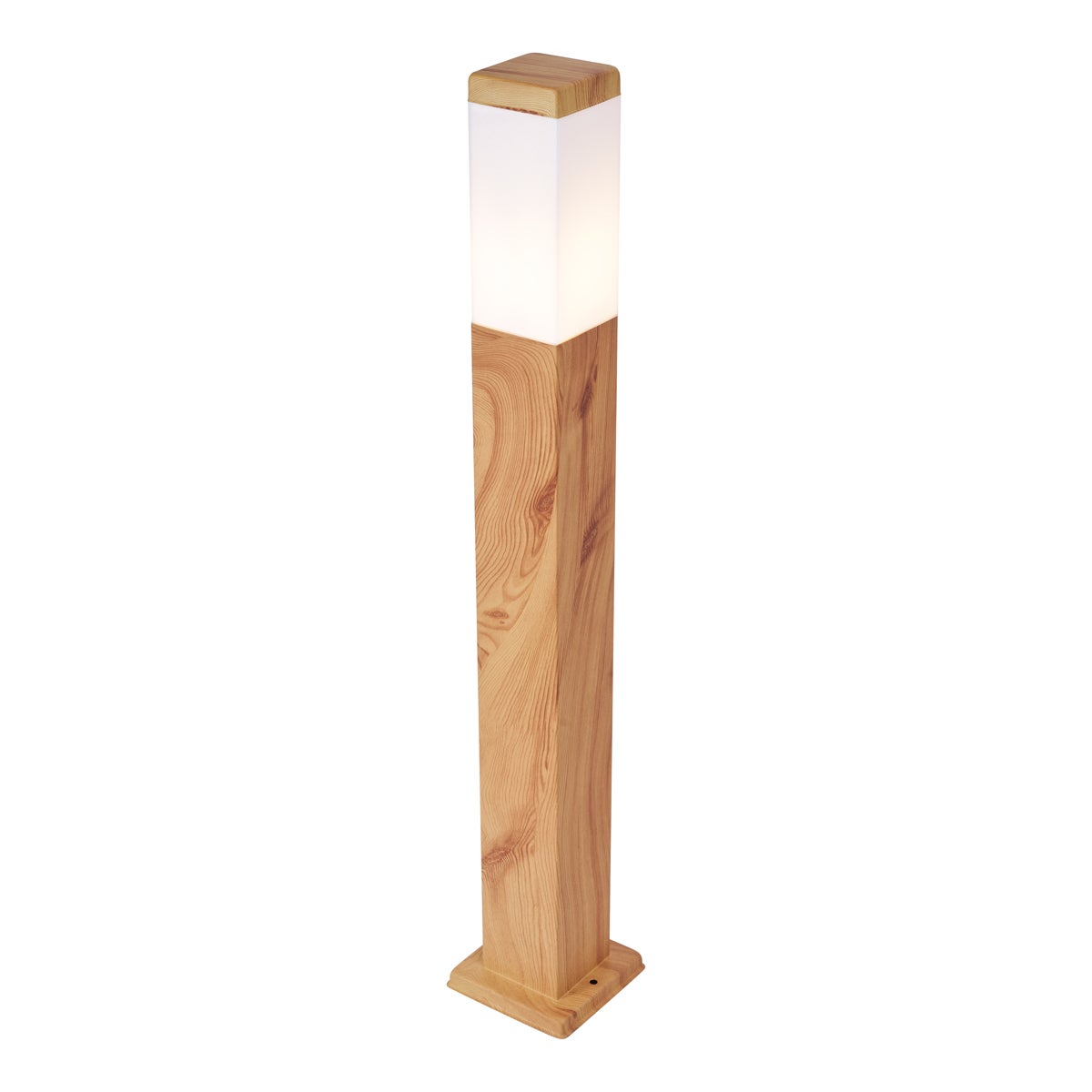 Qazqa moderne borne lumineuse extérieure pour jardin - Malios - marron, max. 15w, e27, 80cm, IP44, rectangulaire - 6