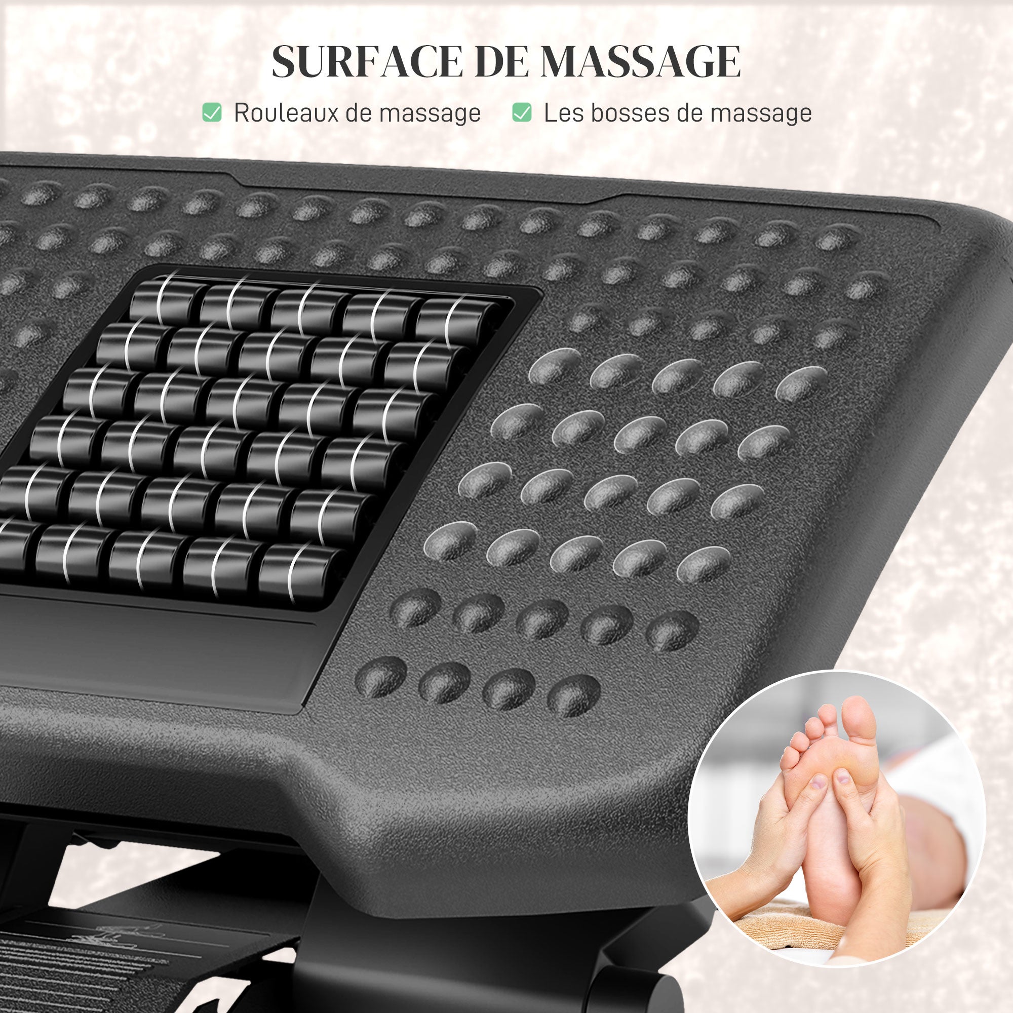 Repose-pieds de bureau ABS HOMCOM - 4