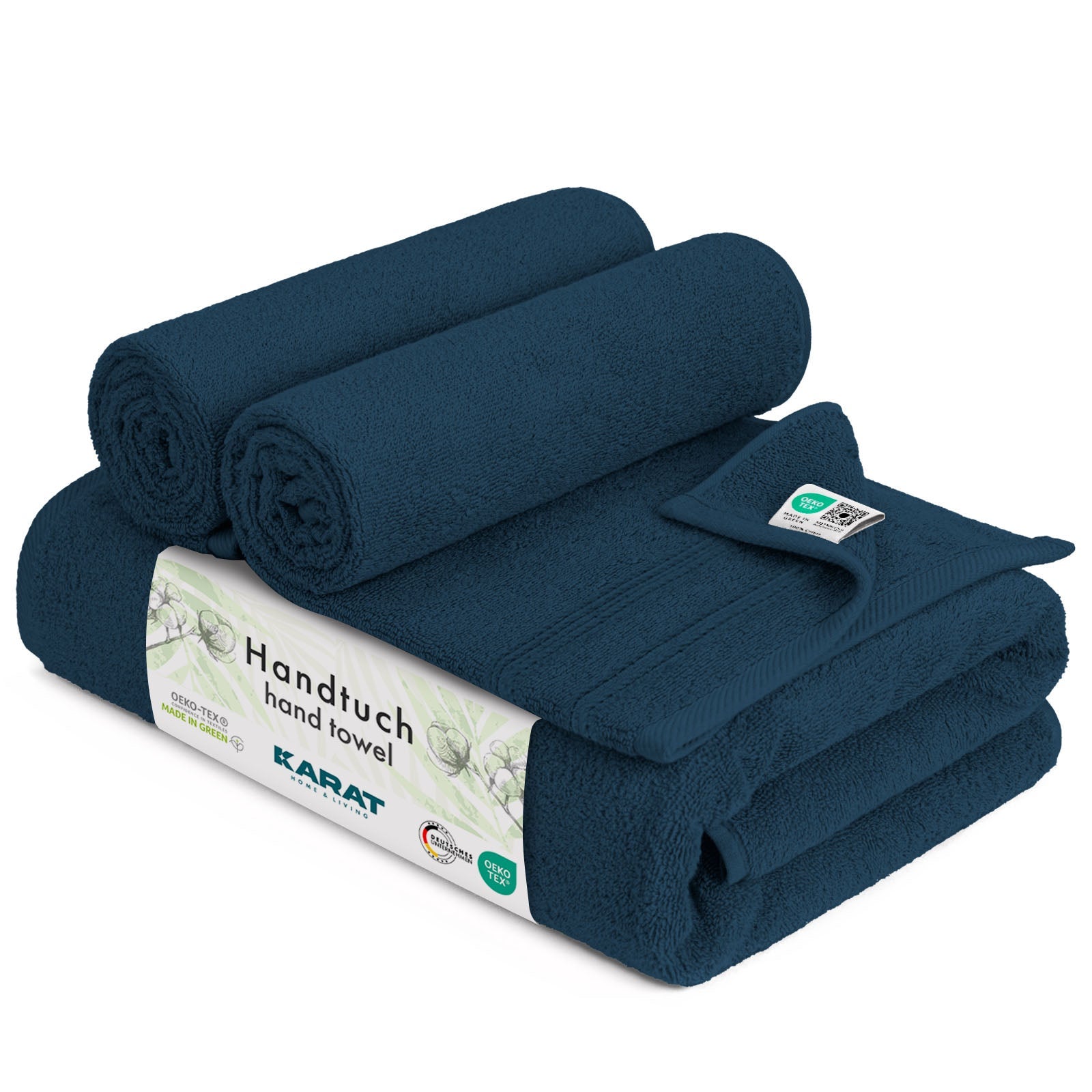 Serviette De Bain AmeliaHome 100% Coton - 50x100 Cm, Couleur Turquoise, Qualité Absorbante, Certifiée Oeko-Tex - 12
