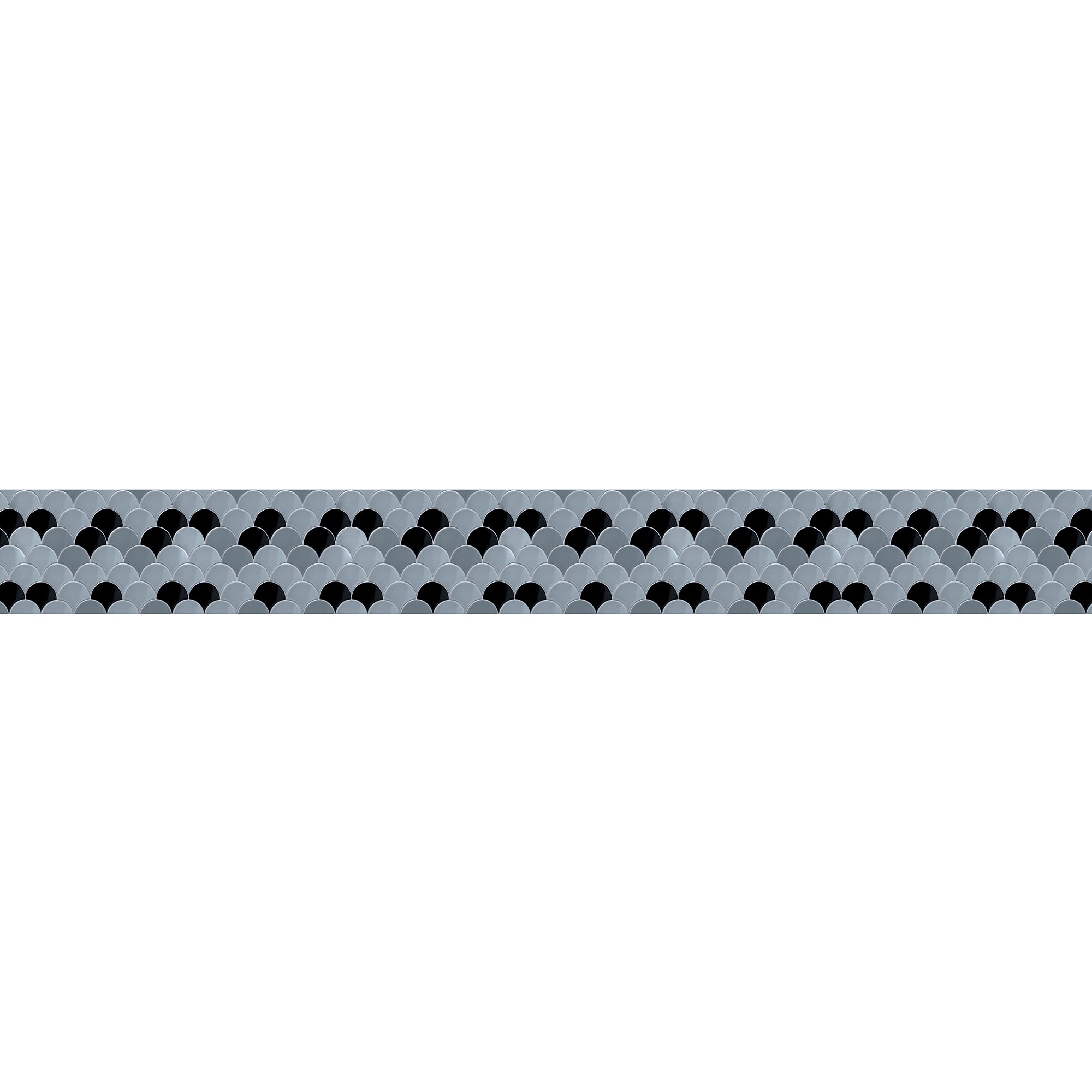 Pegatina de frecuencia adhesiva decorativa, friso adhesivo arboréa zellige gris rango azulado, 5 cm x 300 cm - 2