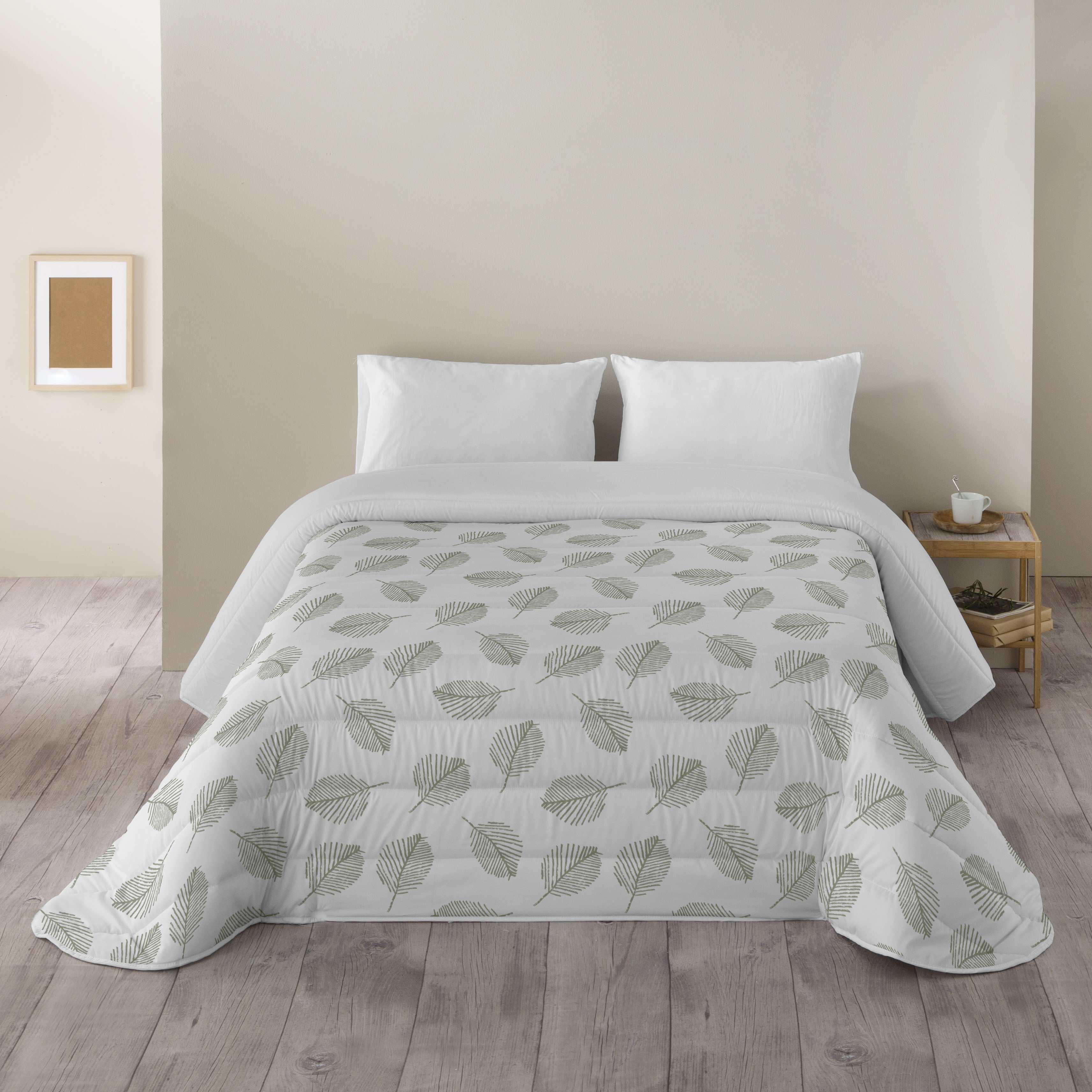 Sandal - edredón nórdico estampado - acolchado de gran confort y extrasuave - gramaje 300 gramos con tacto pluma - cama 180 -jaho sage