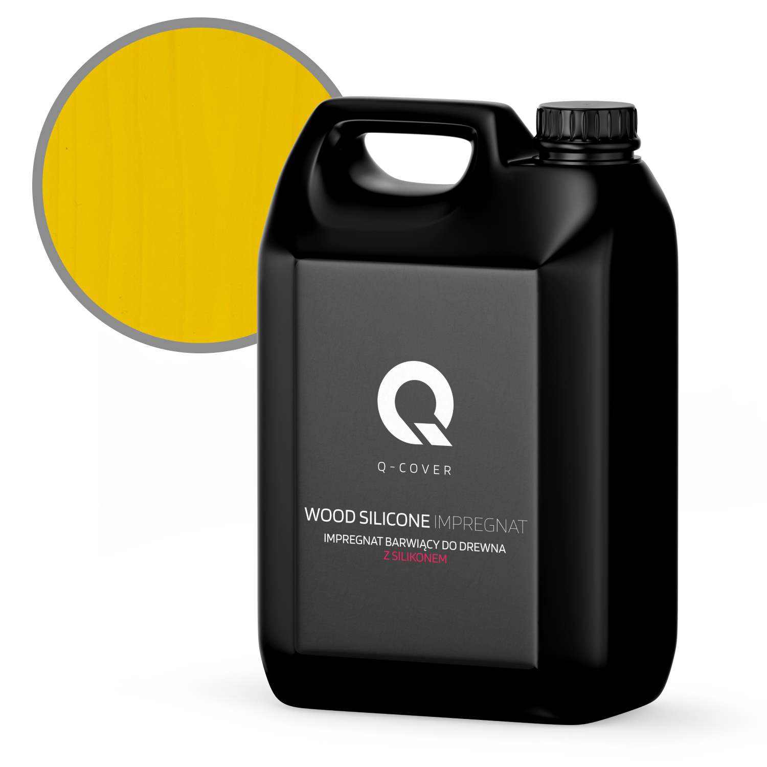 Impregnat Barwiący do Drewna z Silikonem 2w1 Q-Cover Żółty 5L