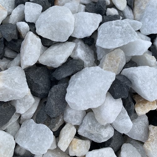 Sac de +/- 1,5T = 20M² Gravier blanc et noir Panda 12/20 - 2