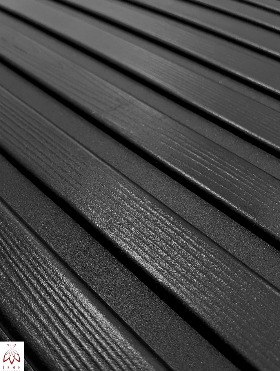 6m² - 12 pièces Panneaux polystyrène, de plafond, l'aspect du Lattes noir, panneaux muraux, décors, plafonds imitation - parement XL 3D Slats Black - 3