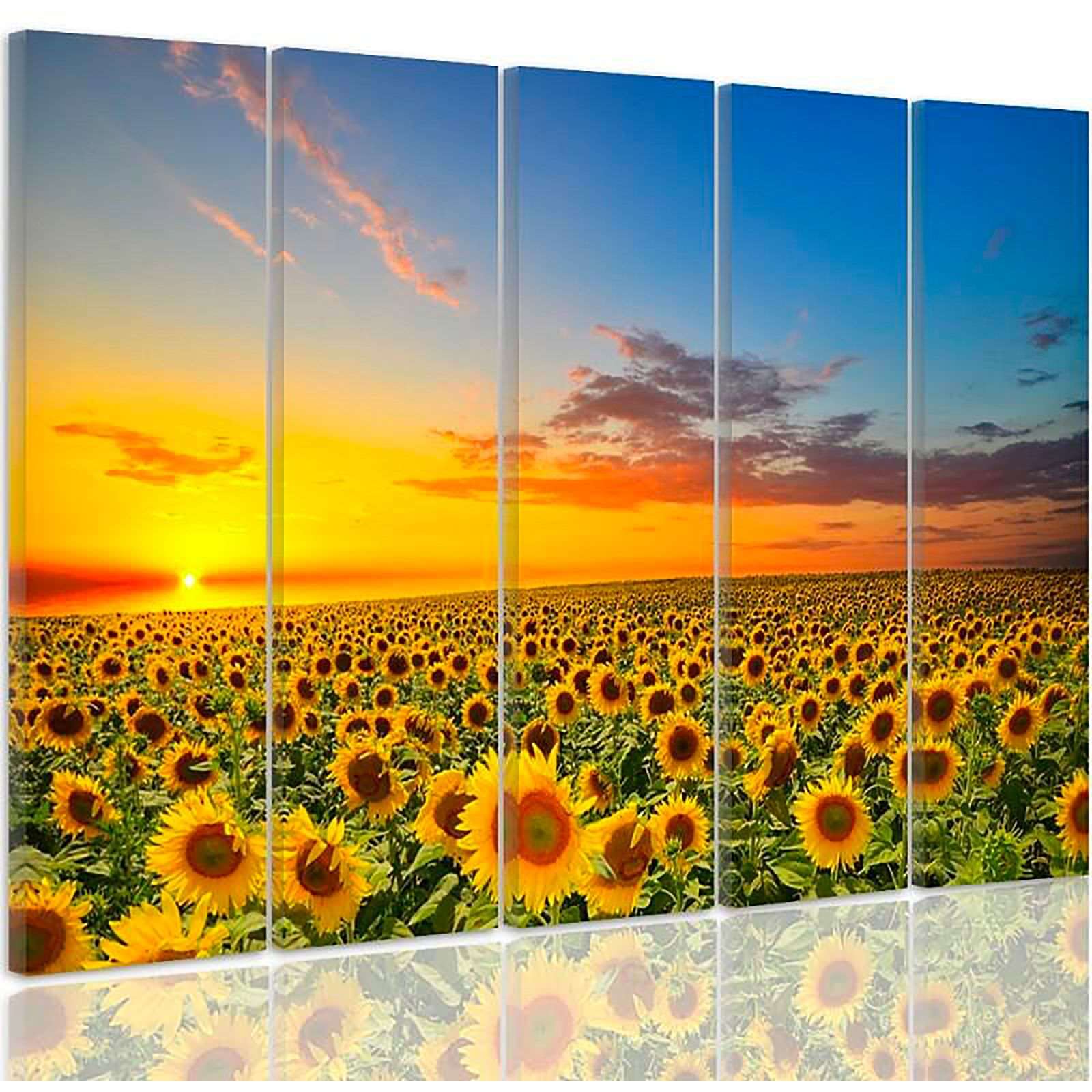 Tableau paysage tournesol - 200 x 100 cm - 2