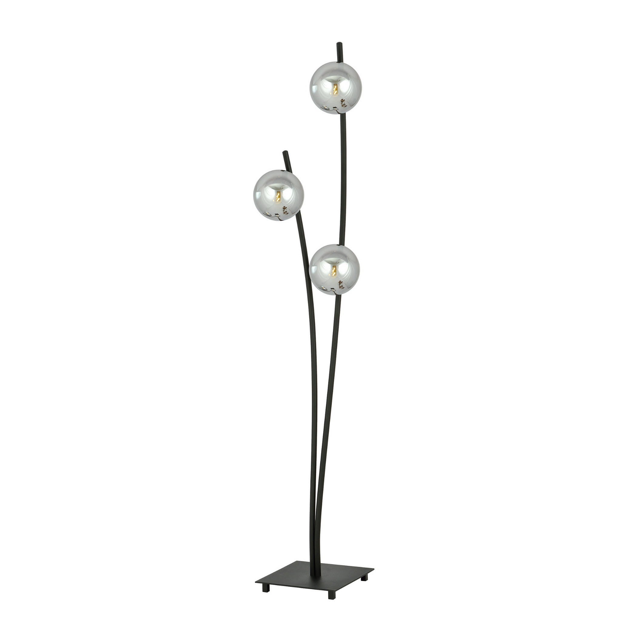 Lampa podłogowa stojąca Hunter czarna-chromowana 3xE14x10W wym: 150 x 35 x 35 cm metal Emibig