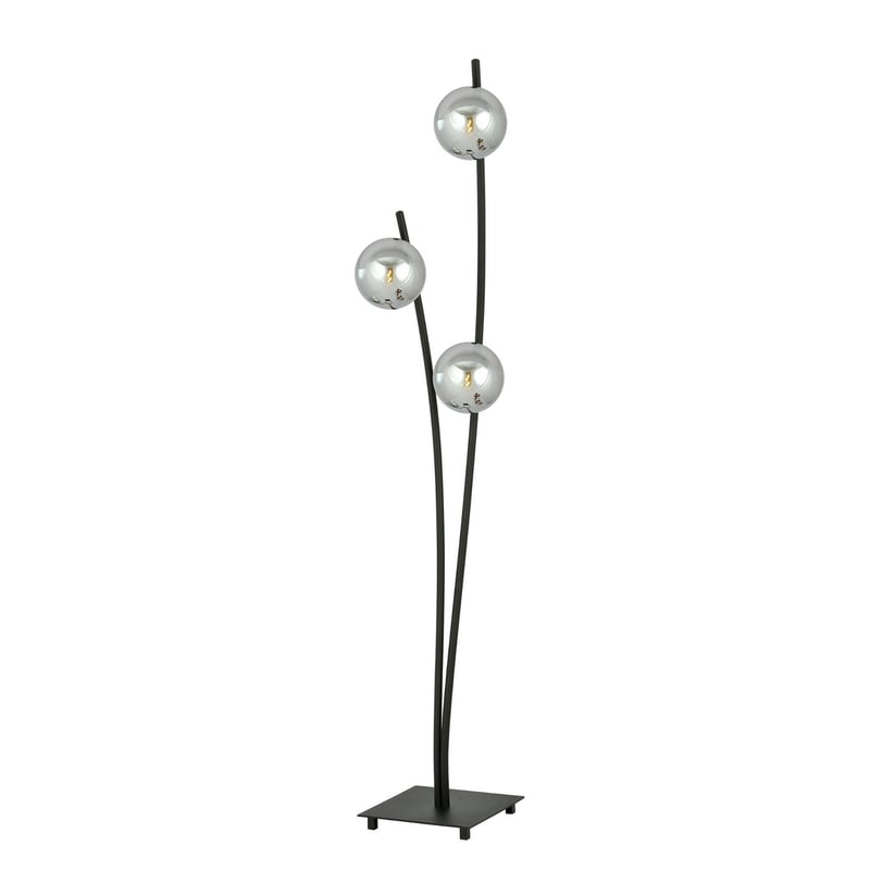 Lampa podłogowa stojąca Hunter czarna-chromowana 3xE14x10W wym: 150 x 35 x 35 cm metal Emibig