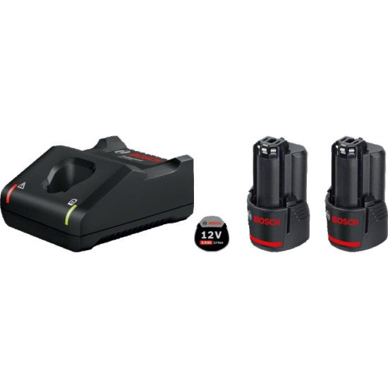 Pack 2 baterías BOSCH 2 baterías GBA 12V 3Ah + cargador GAL12V-40 - 1600A019RD