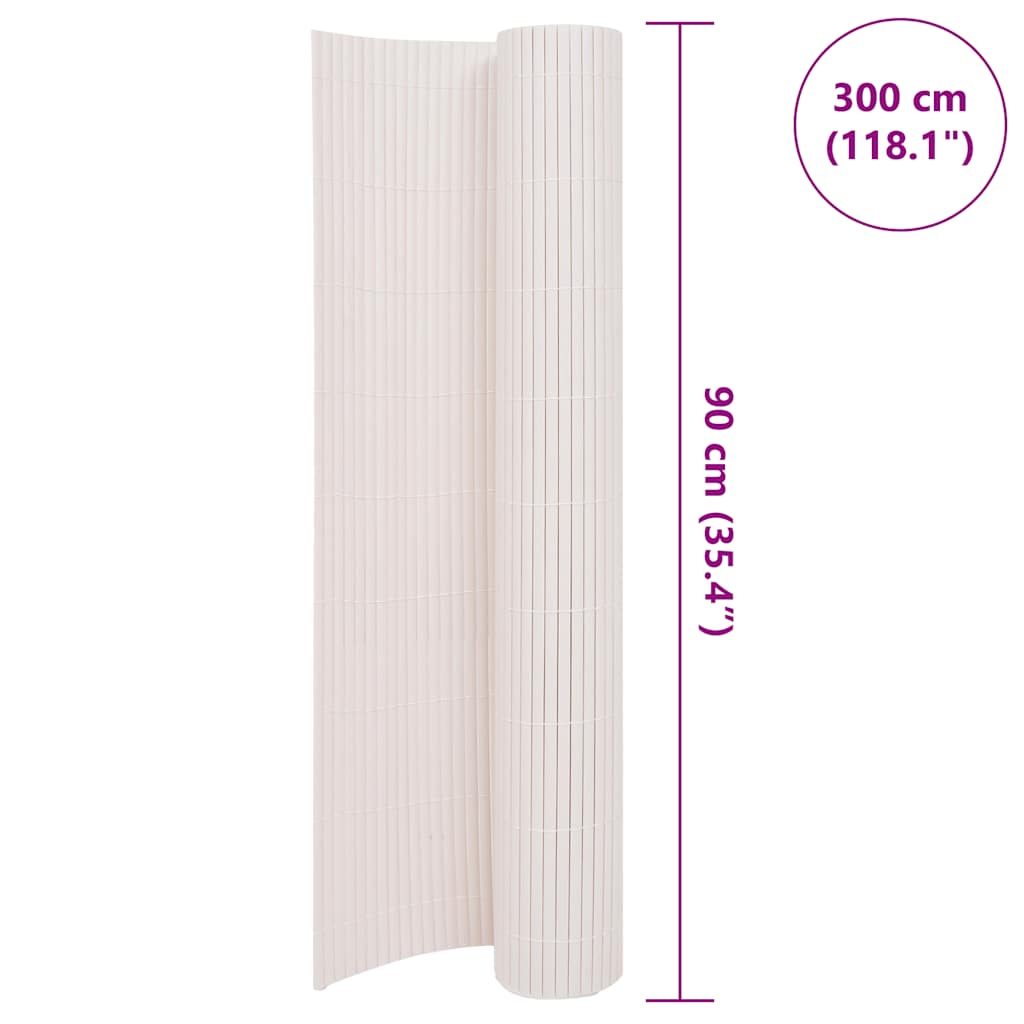 Recinzione da Giardino a Doppio Lato 90x300 cm Bianca vidaXL - 3