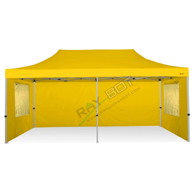 Tonnelle Pliant 6X3 RAY BOT Jaune Acier 30mm AVEC BÂches Latérales et ...