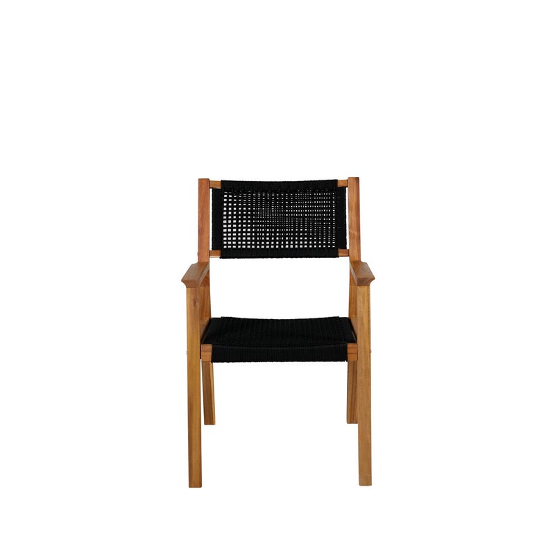 Little Krzesło ogrodowe czarny, akacja.