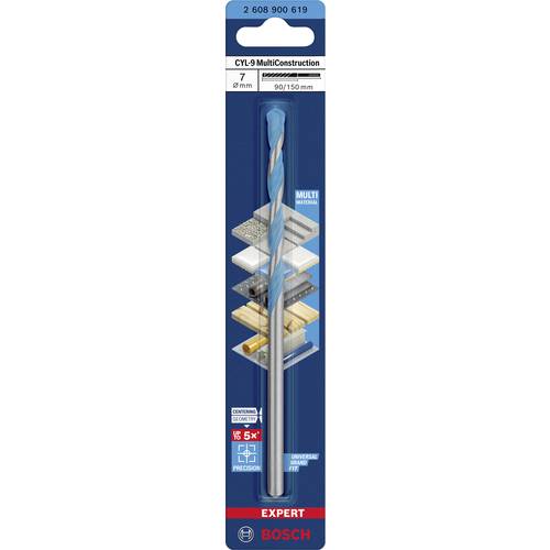 Bosch Accessories EXPERT CYL-9 MultiConstruction 2608900619 Foret polyvalent 1 pièce 7 mm Longueur totale 150 mm tige - 2