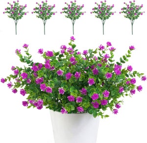 Set di 15 bouquet di fiori artificiali per esterno e interno - resistenti ai raggi UV, 5 colori, piante in plastica per la casa | Leroy Merlin