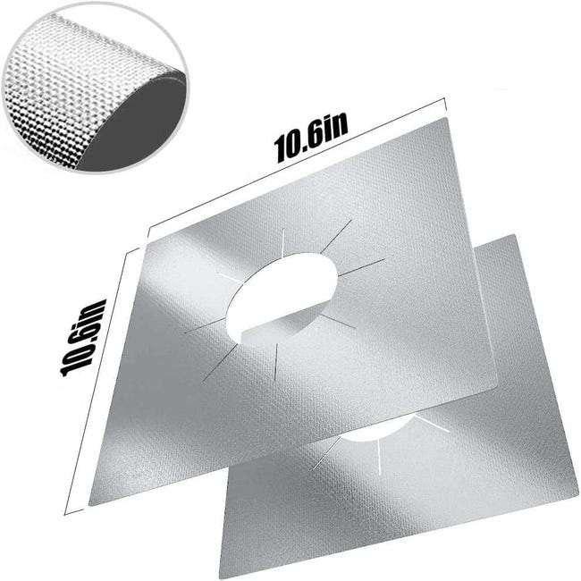 Set 3 Coperture Protettive Per Fornelli In PTFE – Lavabili, Riutilizzabili, Resistenti Al Calore (fino A 570°F) – Adatte A Piani Cottura A Gas, Vetro, Induzione – 53,7x27 Cm