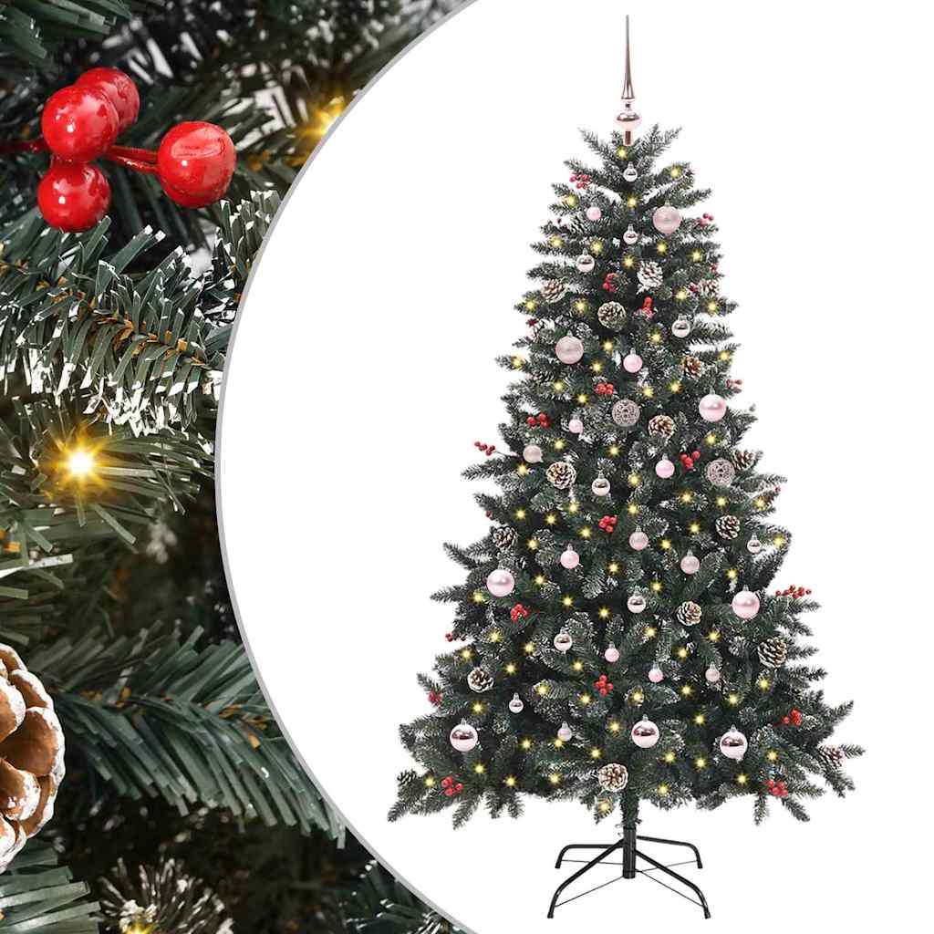Sztuczna choinka z 150 diodami LED Zielony 83.5 x 83.5 x 150 cm